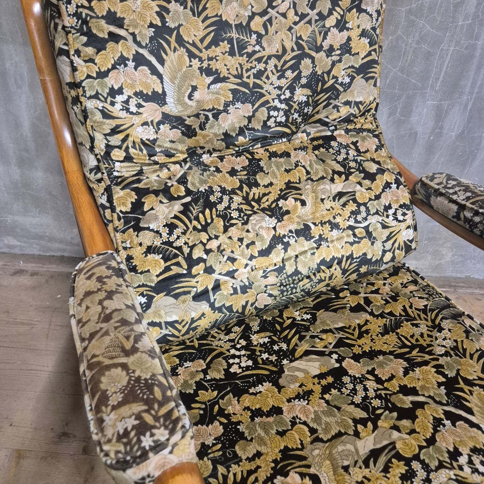 photo buy Pair Of Wooden Armchairs With Curved Arms, Czechoslovakia, 1940s–1950s