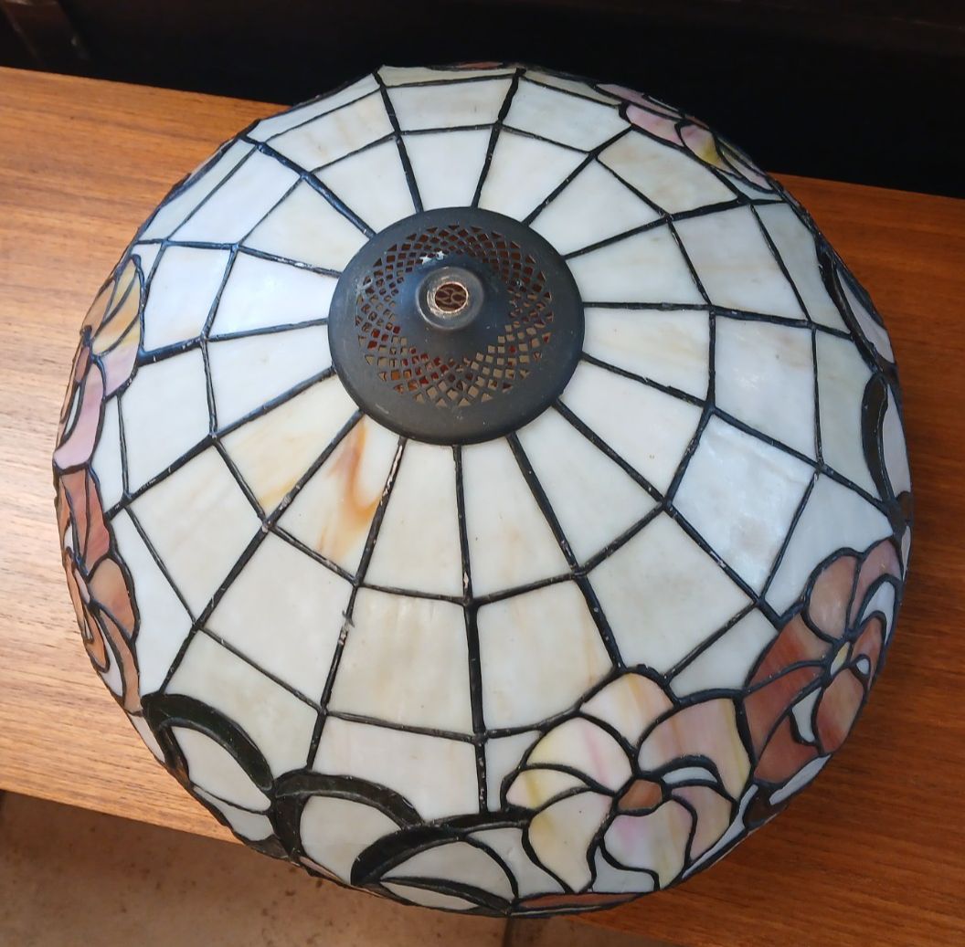 Large Mid Century Tiffany Style Ceiling/Standard Lamp Pendant Lampshade A/F photo furniture