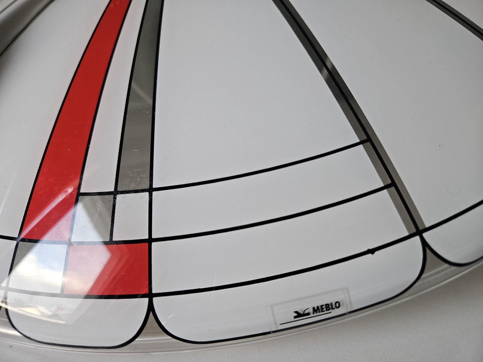 Vintage Pendant Lamp – Red & Black Geometric Design photo buy