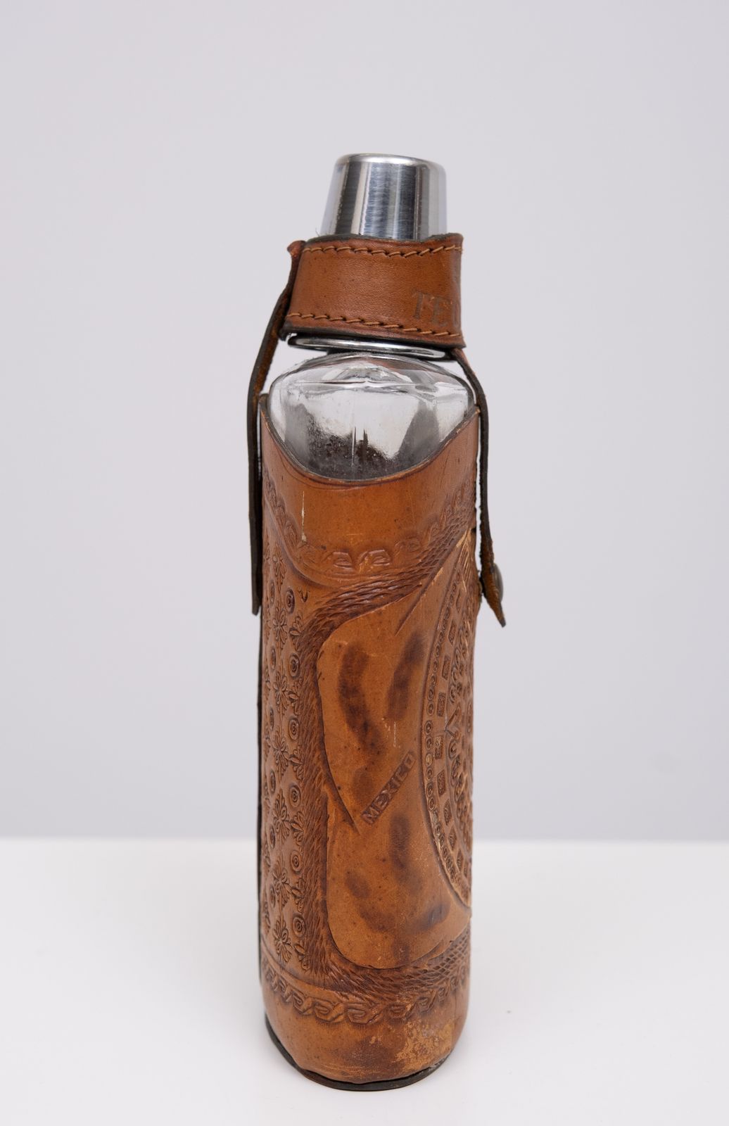 Woonaccessoires Angel Pazmino Tequila Hip Flask Ecuador Jaren 1960 photo