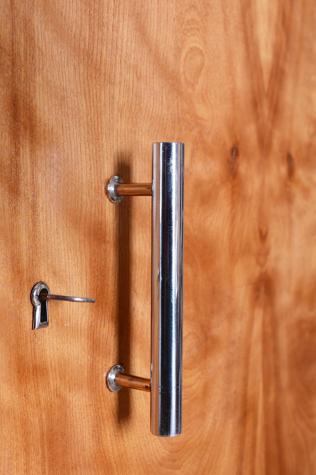 Restored Bauhaus Wardrobe, By H.J.Hagemann, Mücke Melder, Czech, 1930s photo furniture