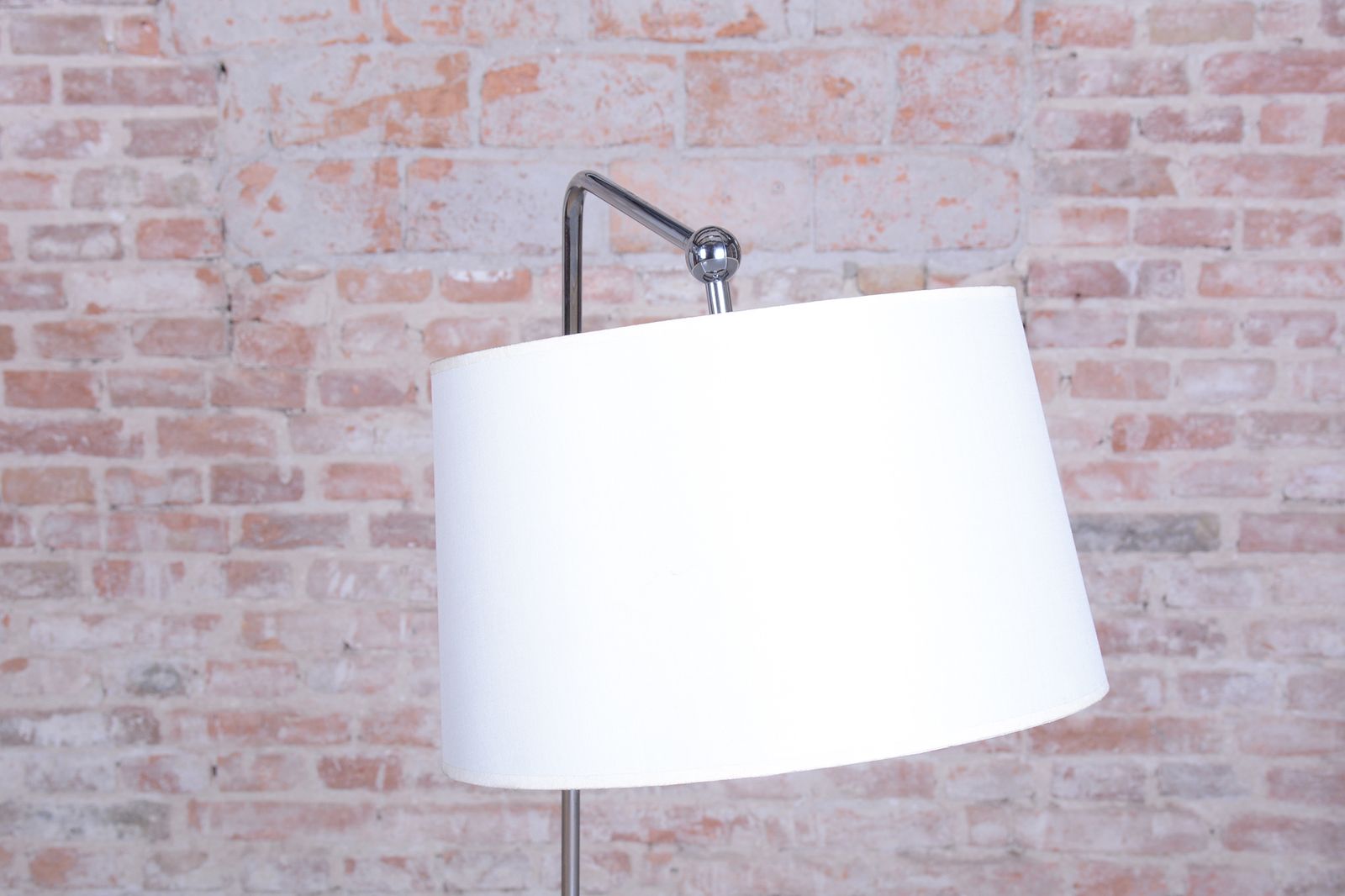 photo furniture Original Mid Century Floor Lamp, By G. Teixido, Chrome, Coton, Italy, 1990s