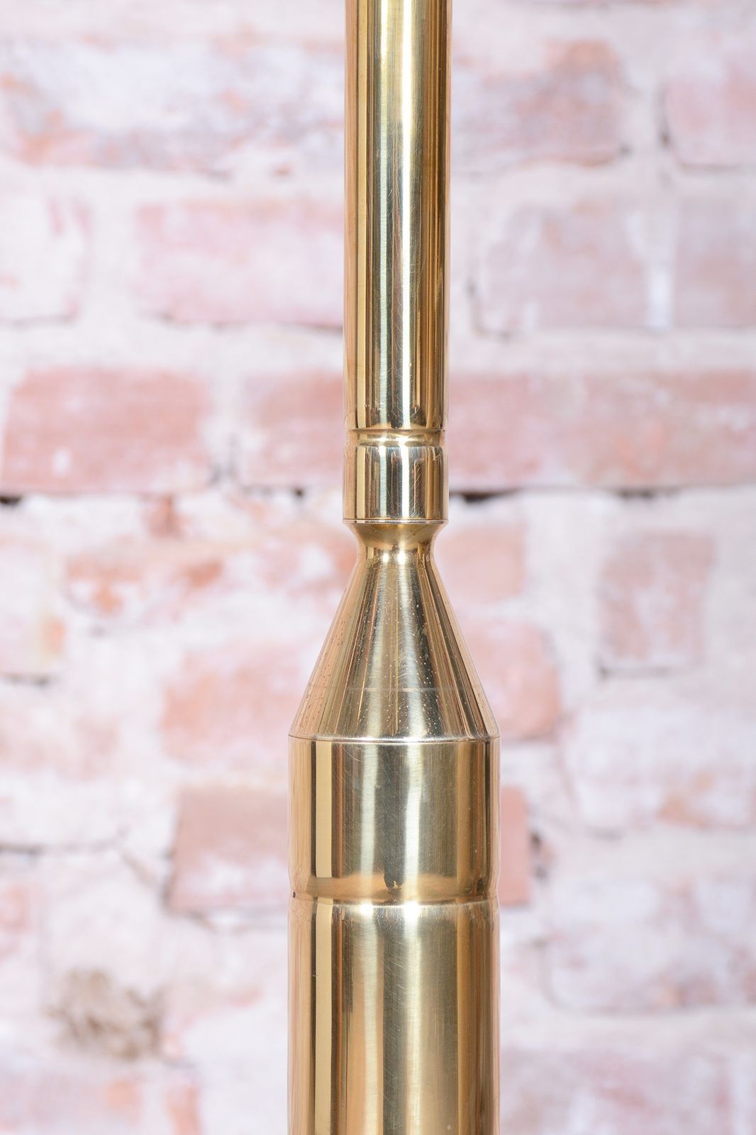 Restored Mid Century Floor Lamp, Brass, Opaline Glass, France, 1960s photo furniture
