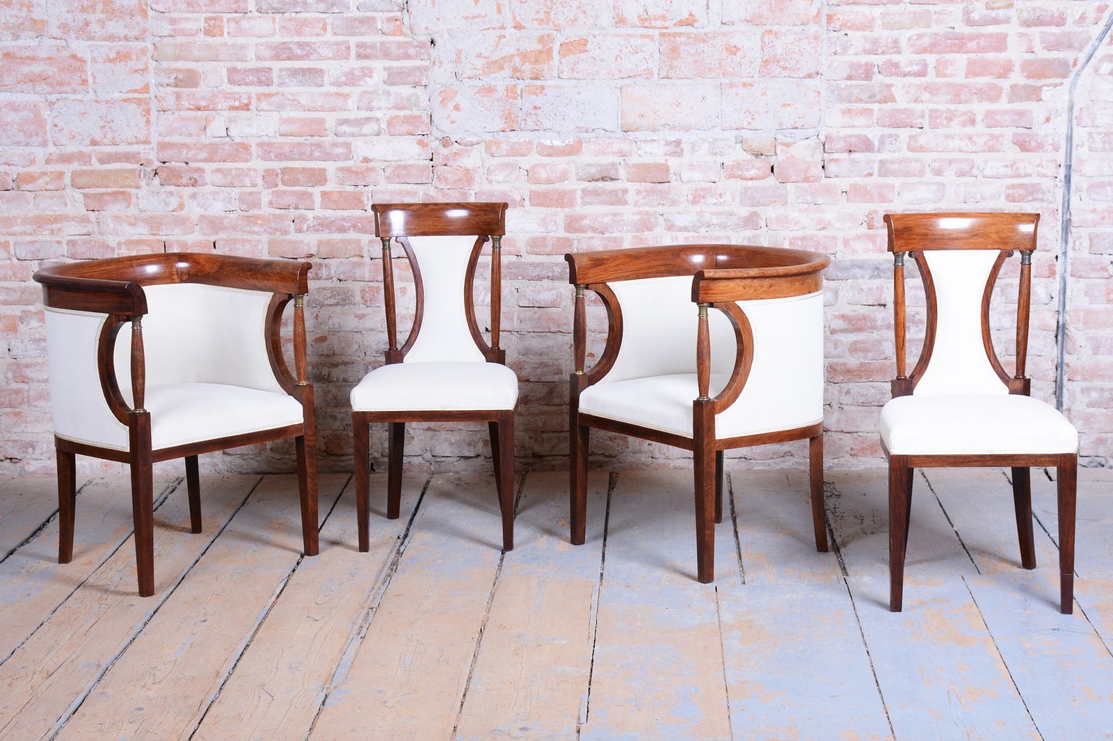 Restored Art Deco Seating Set, Palisander, Reupholstered, France. 1920s photo 3150.0