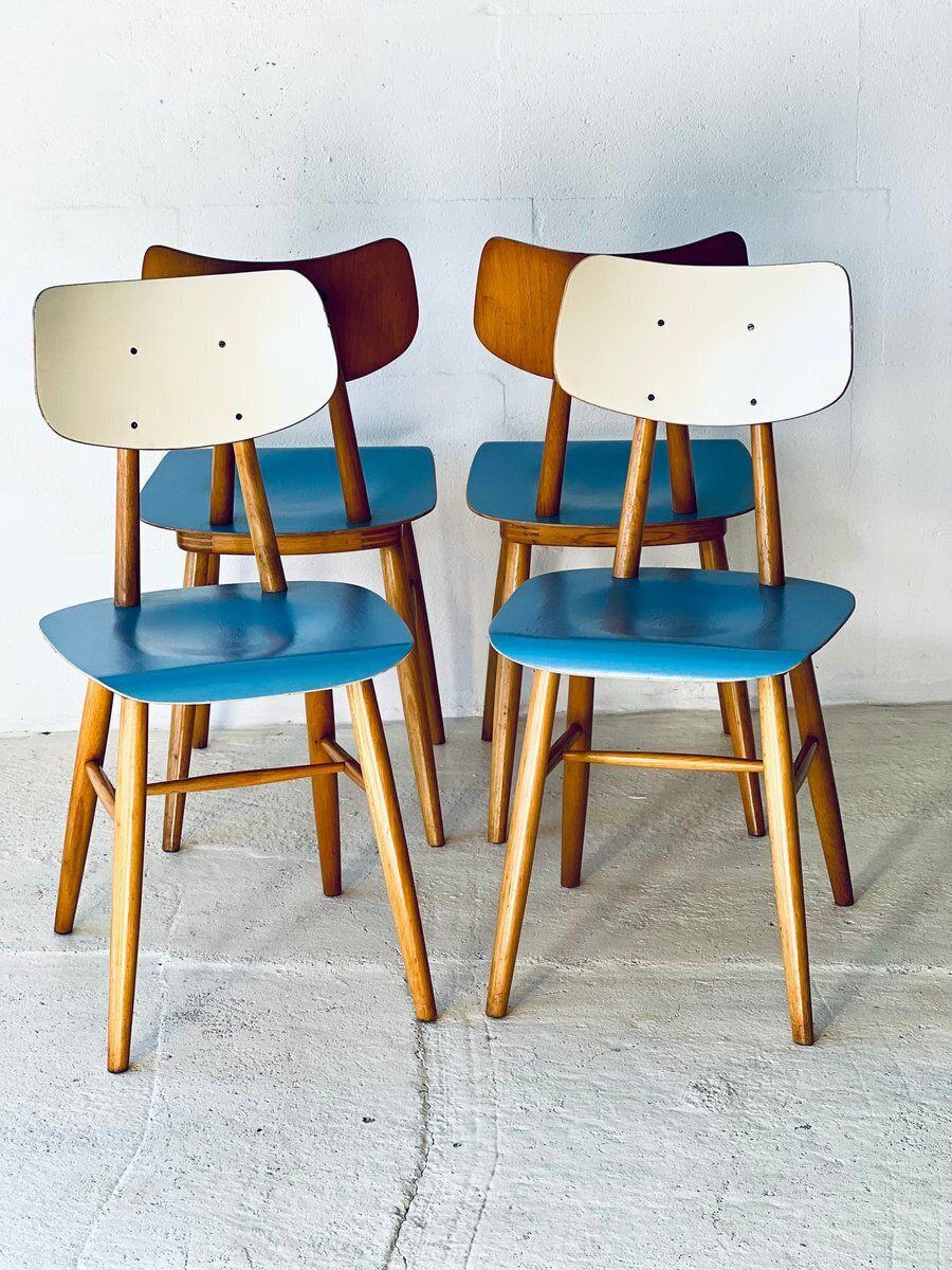 Eetkamerstoelen Van Ton, Ca. Jaren 1960, Set Van 4 photo buy