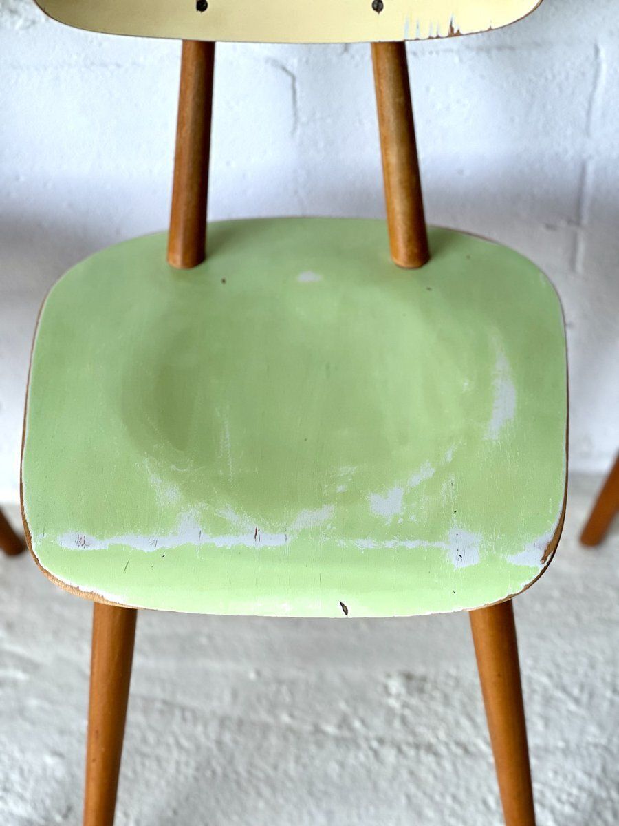 photo furniture Eetkamerstoelen Van Ton, Ca. Jaren 1960, Set Van 4