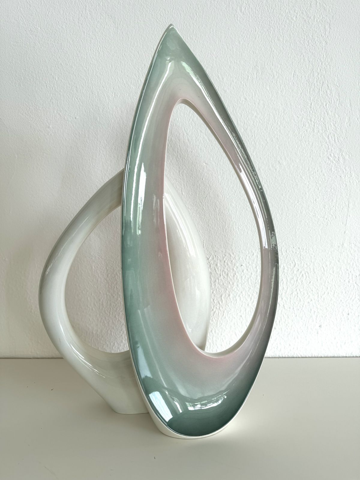 photo for sale Italian Midcentury Sculptural Ceramic Vase By Vibi Torino, 1950s