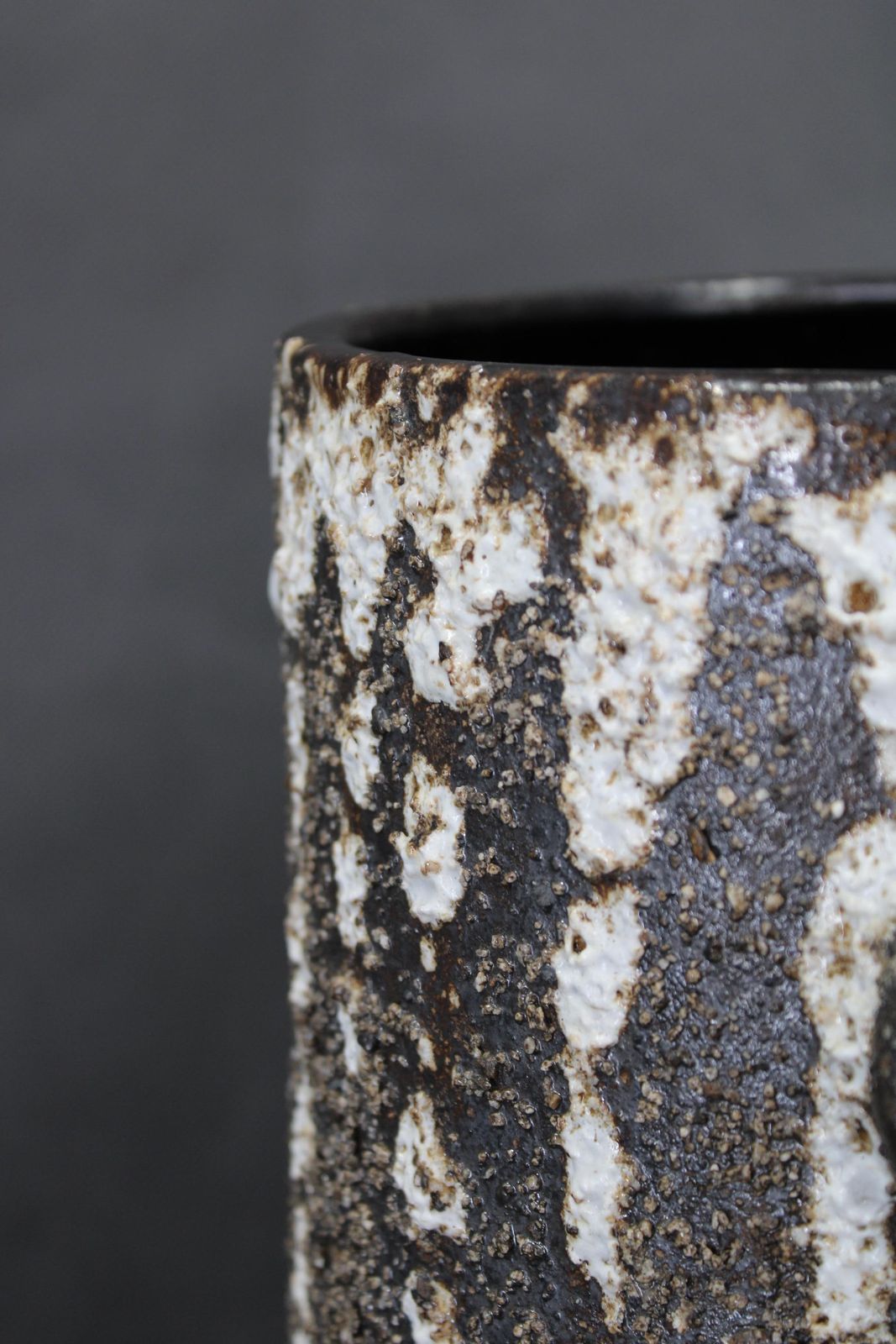 Brutalist European Ceramic Vase With Textured Lava Surface, 1970s photo buy