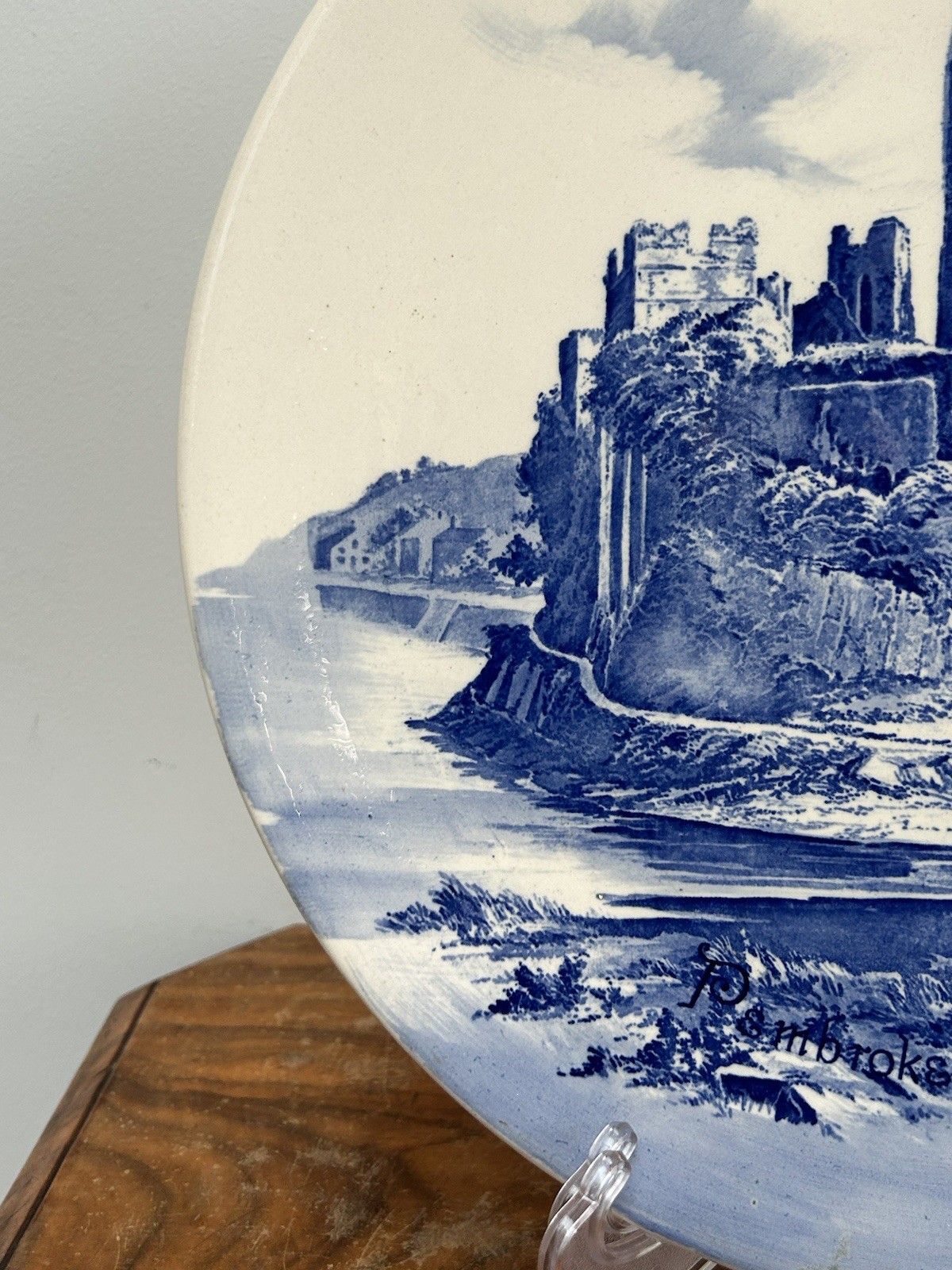 Antique Edwardian Royal Doulton “Pembroke Castle” 34cm Charger Plate photo furniture