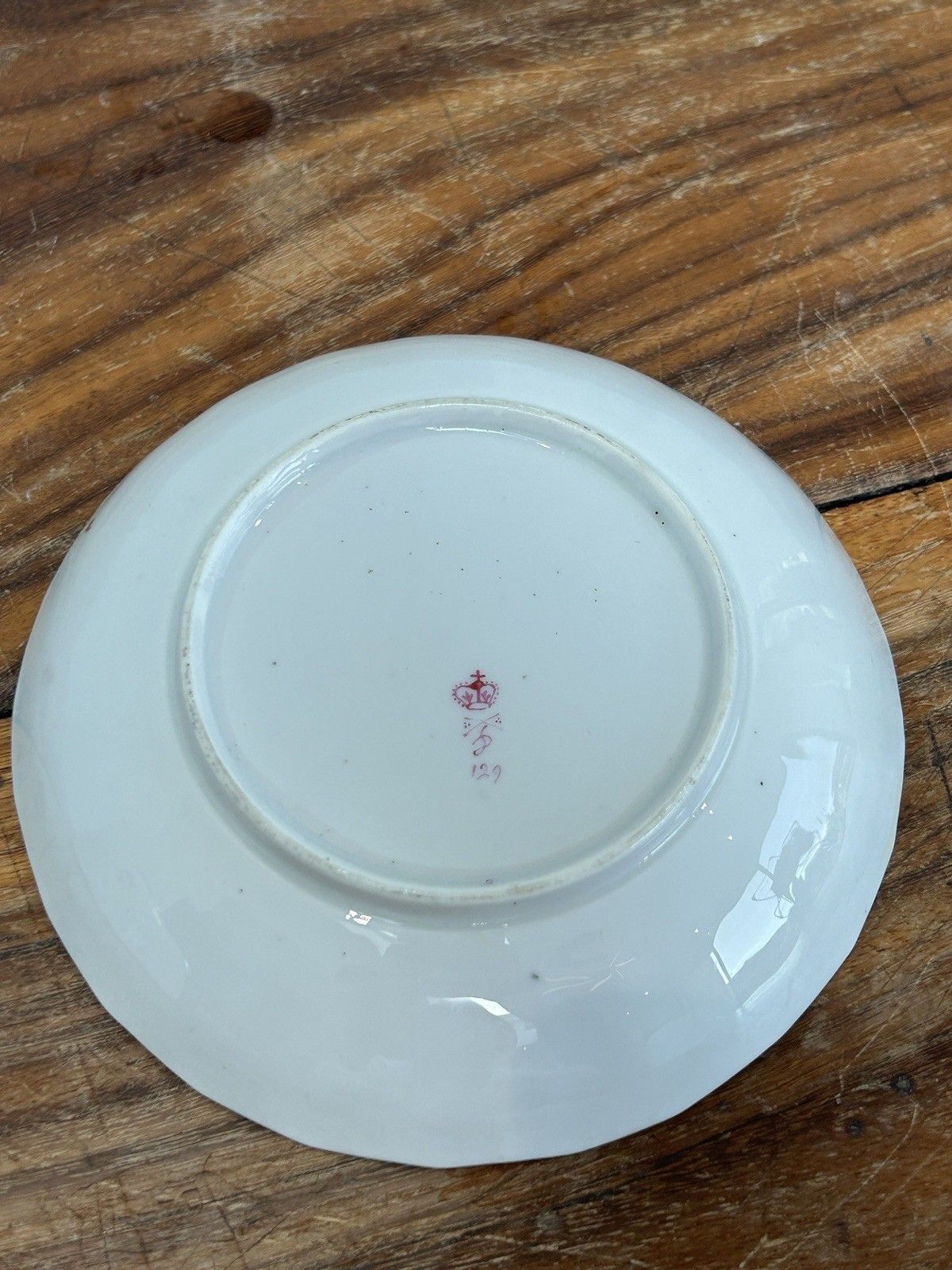 Home Decor Antique Derby Porcelain Tea Bowl & Saucer No.129, Gilt Border & Floral, 19thc photo