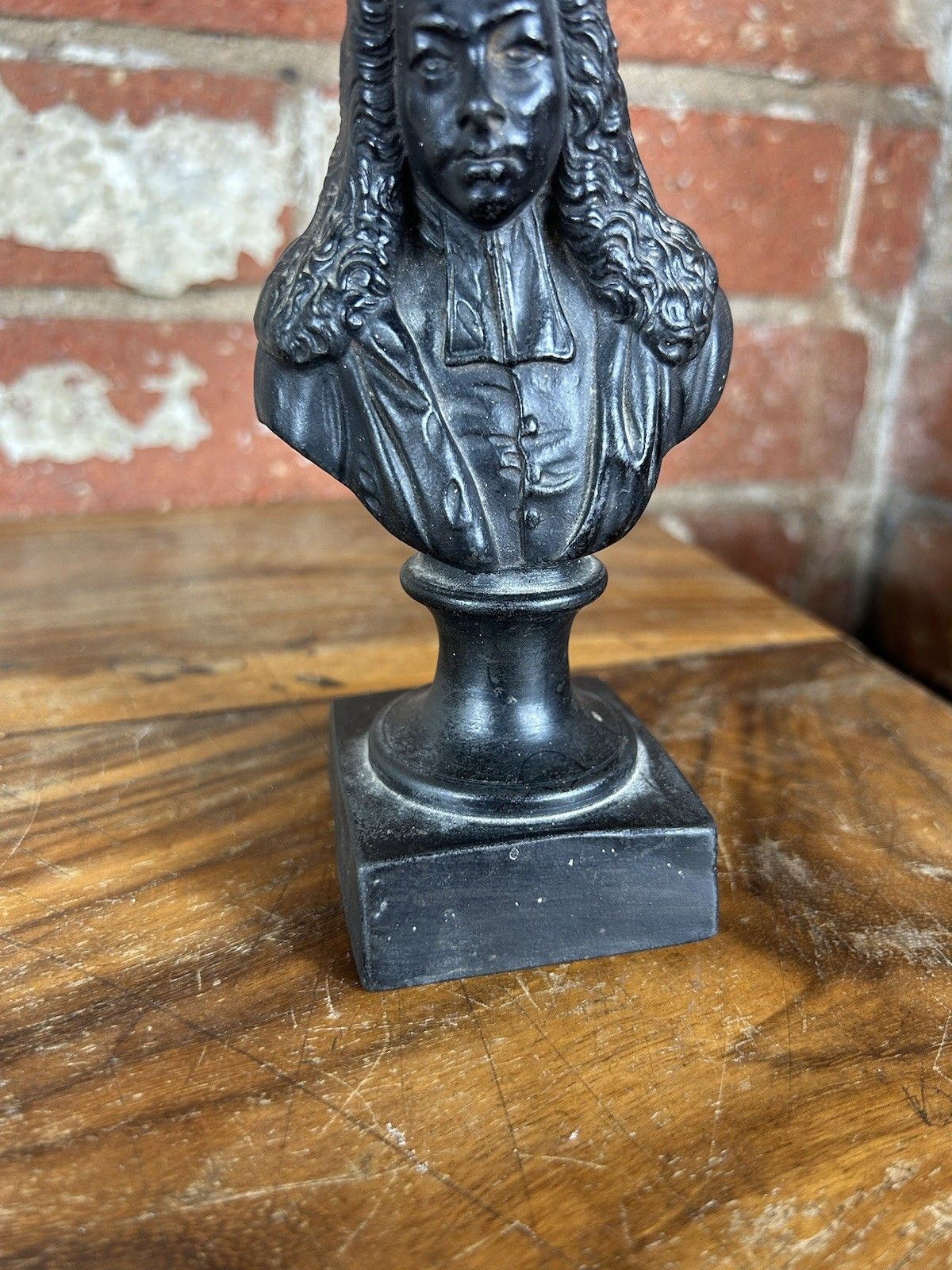 19th C French Black Basalt Bust Figurine – Rare Antique Sculpture 15cm photo buy