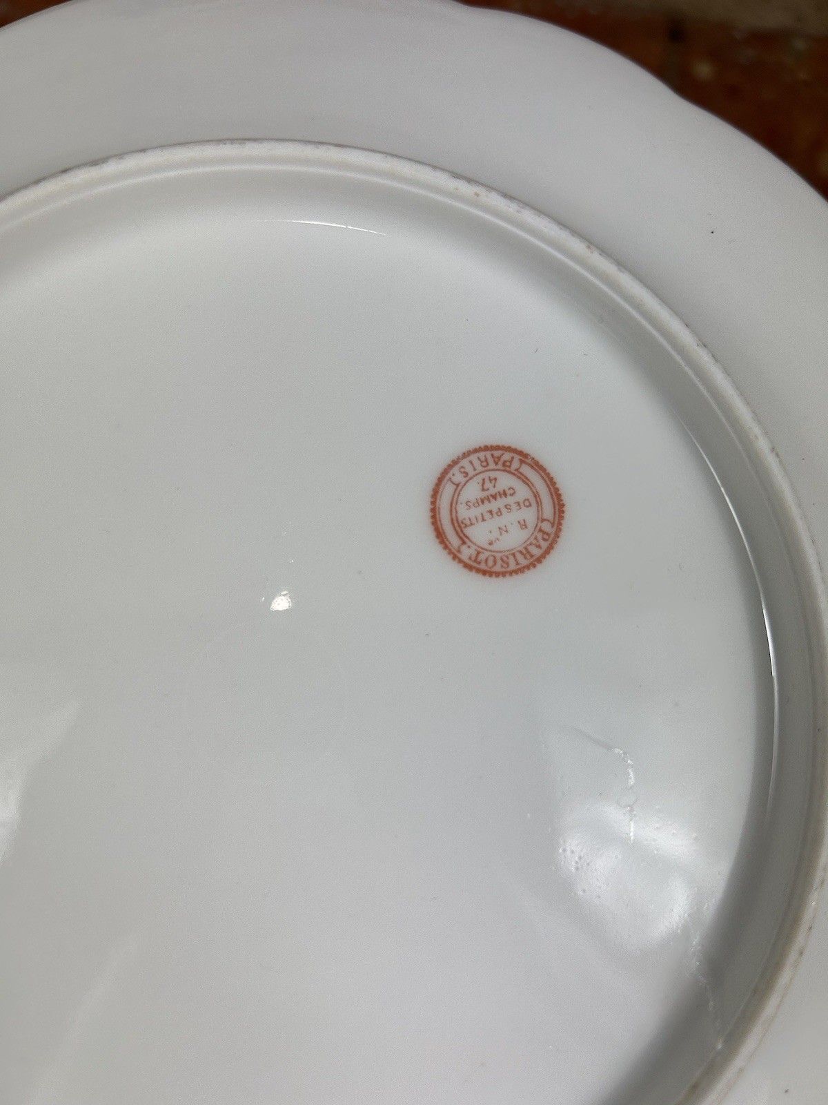 Antique Old Paris Armorial Porcelain Pink Plate Service, 11pc, French photo for sale