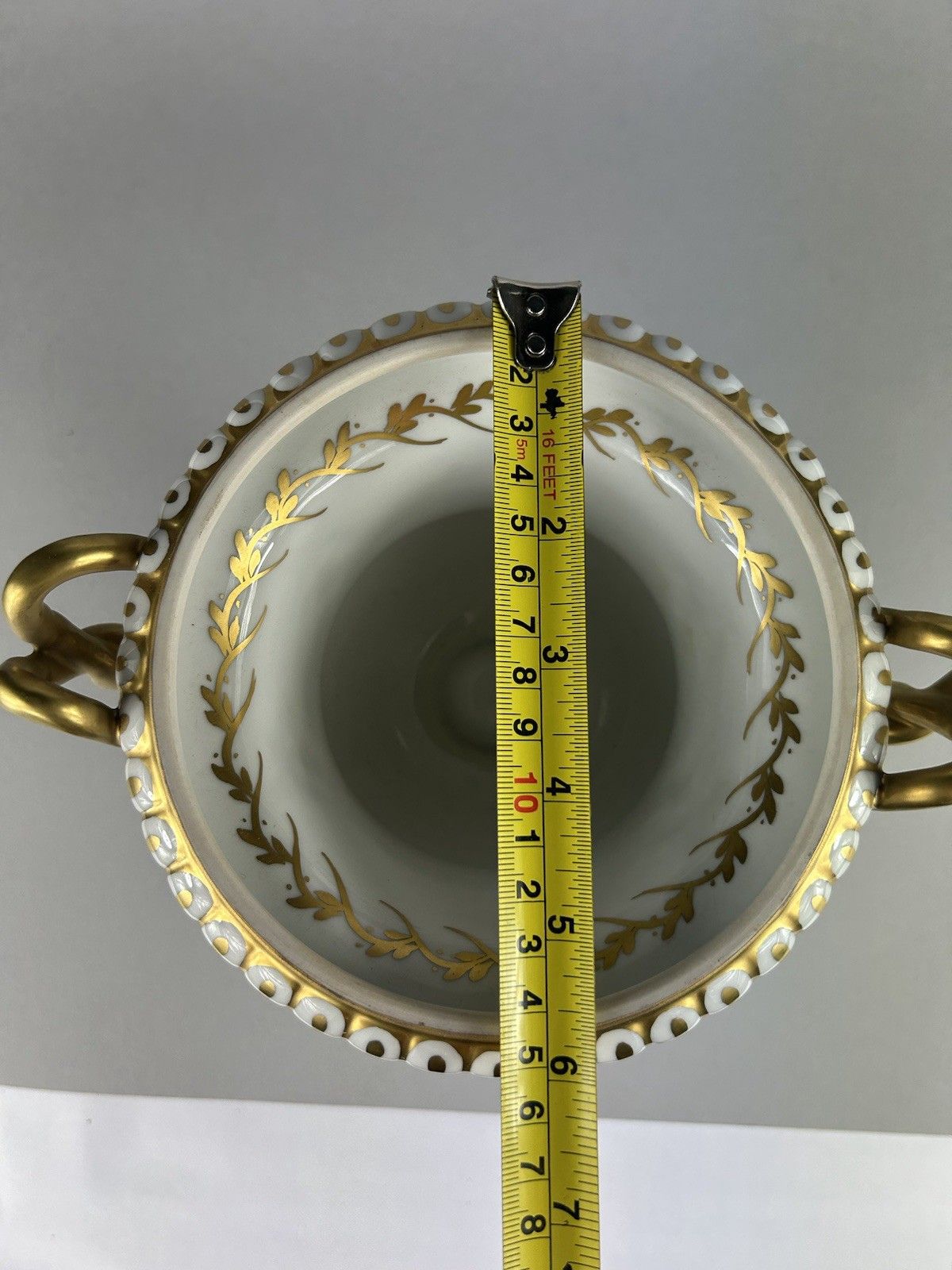 Home Decor Dresden Carl Thieme German Hand Painted Floral Porcelain Vase Gilt Handles photo