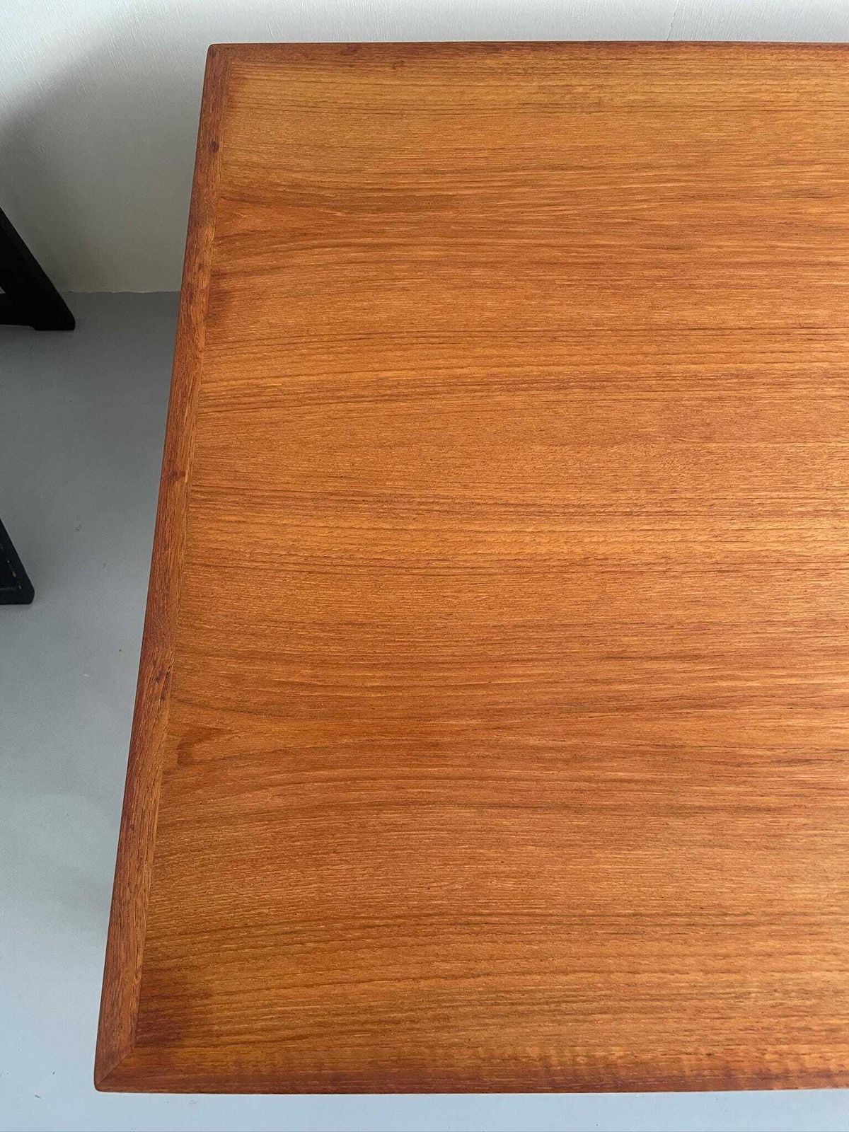 Extra Large Danish Teak Coffee Table Mid Century Modern With Castor Wheels photo vinterior