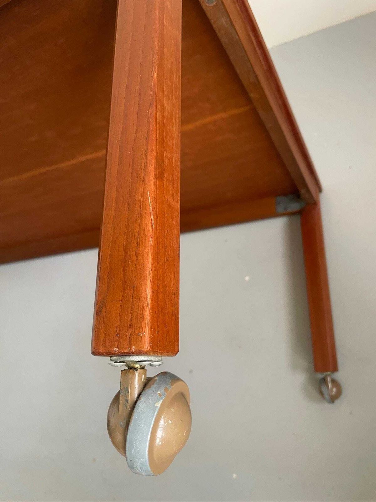 photo for sale Extra Large Danish Teak Coffee Table Mid Century Modern With Castor Wheels