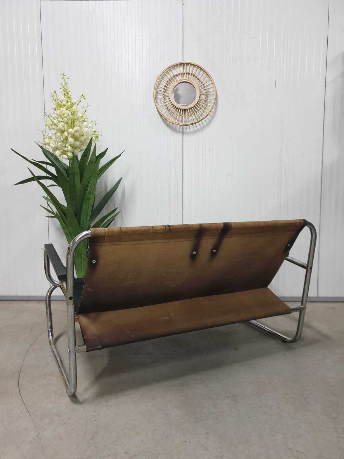 Two Seater Tubular Lounge Piece, 1970s, Czechoslovakia photo Furniture