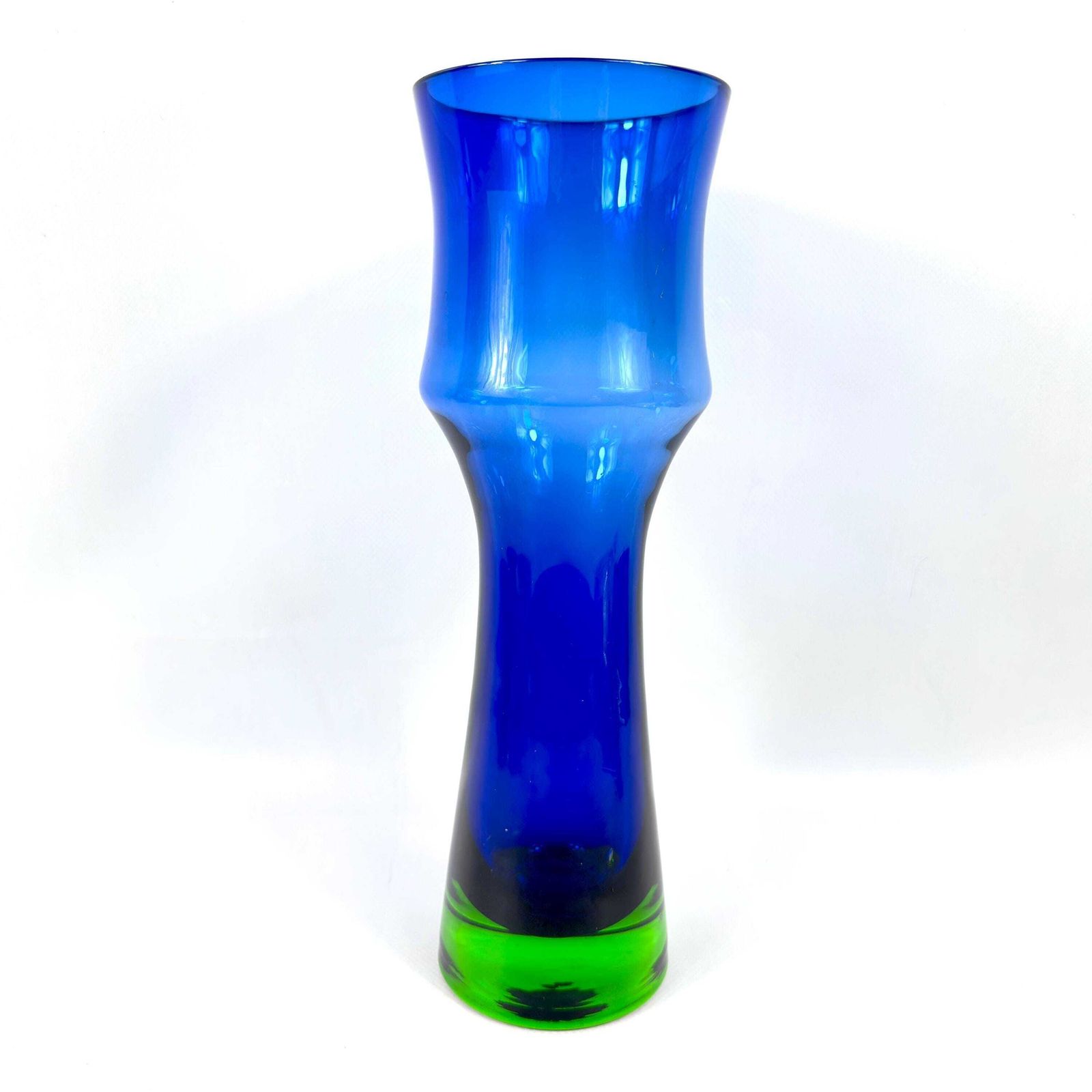 photo furniture Art Glass Vase – Blue Green Bo Borgström For åseda, 1960s, 30 Cm