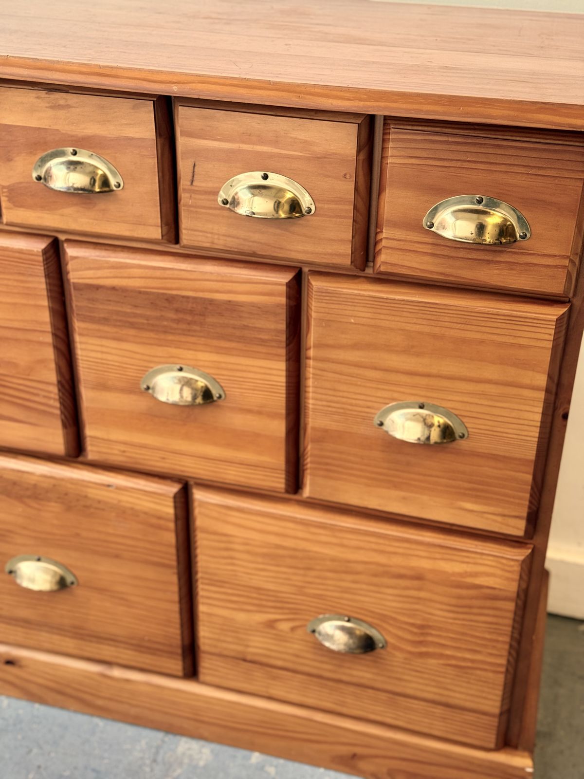 Pine Chest Of Small Drawers photo vintage
