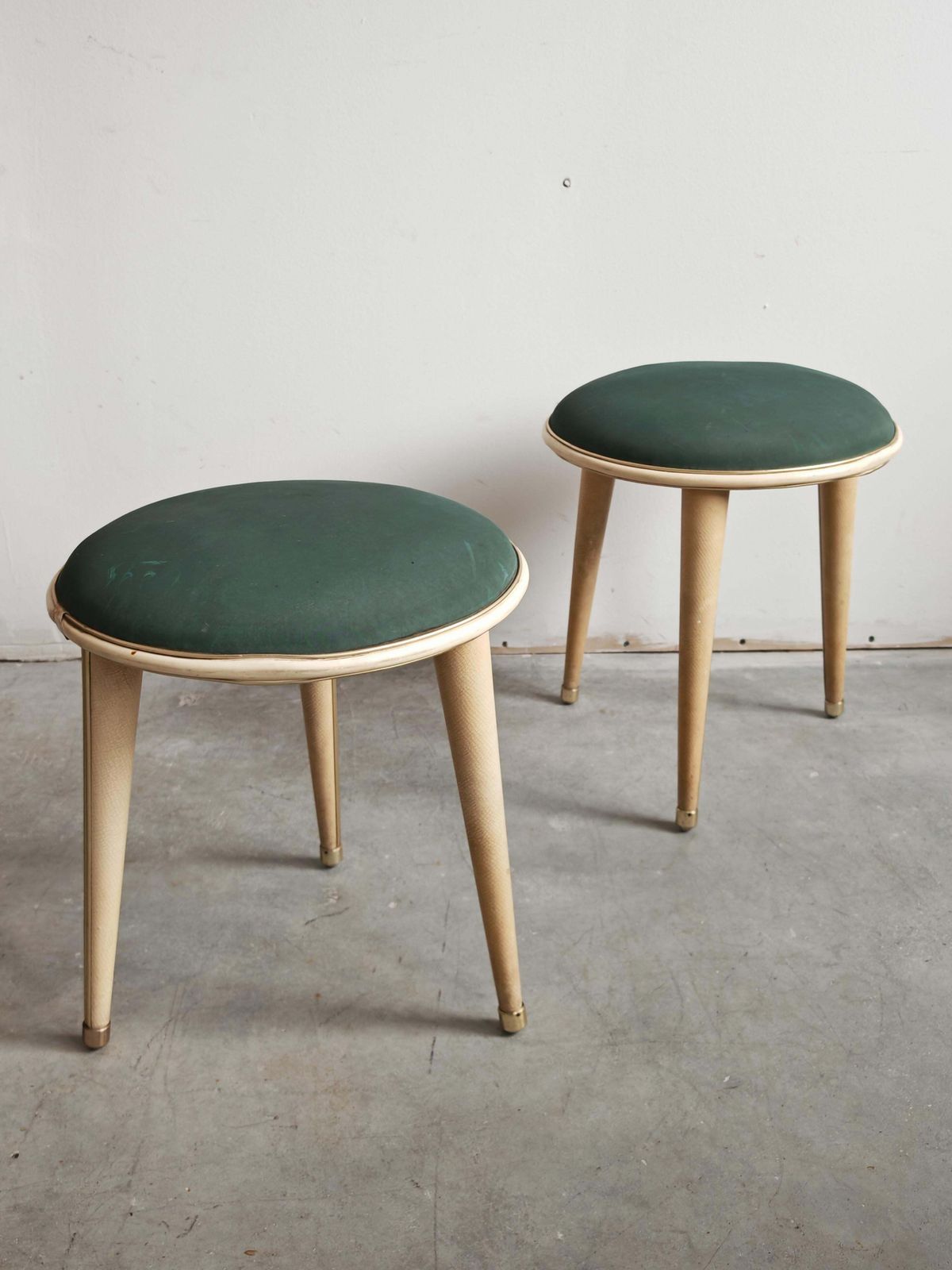 Pair Of Mid Century Modern Stools By Umberto Mascagni, Italy 1950s photo furniture