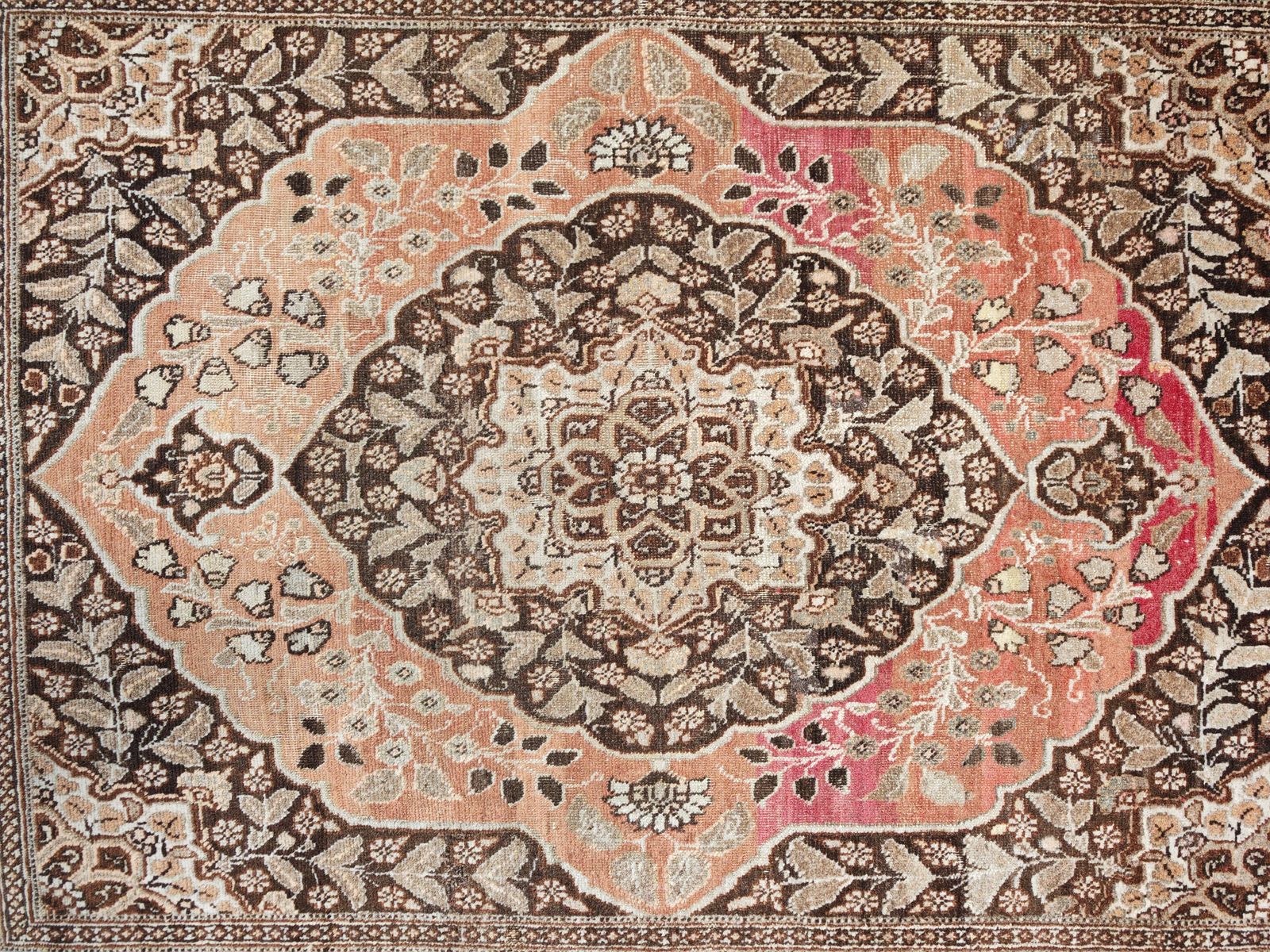Antique Tabriz Rug In Superb Tones, 100% Wool, West Asia 1920s photo for sale