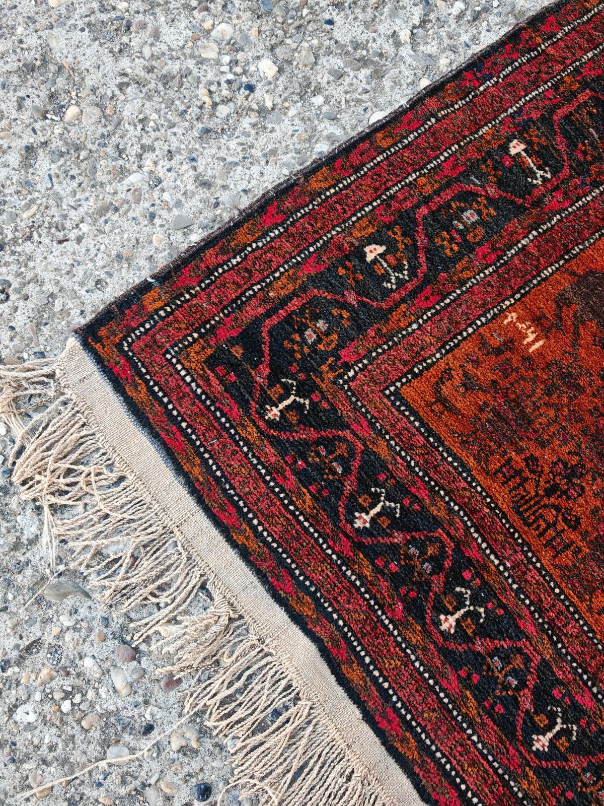 Antique Baluchi Rug With Deer Motif, Hand Knotted And Natural Dyed Wool photo 2000.0