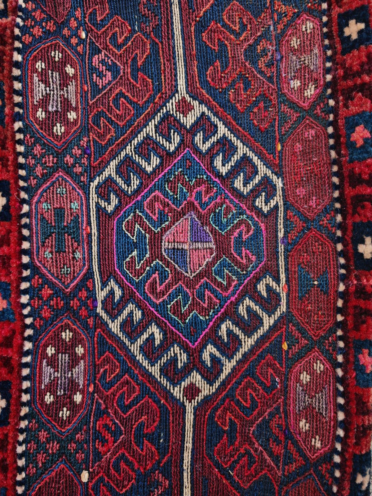 photo furniture Antique Kurdish Hand Knotted Camel Saddle Rug, Herki Tribe, 19th Century