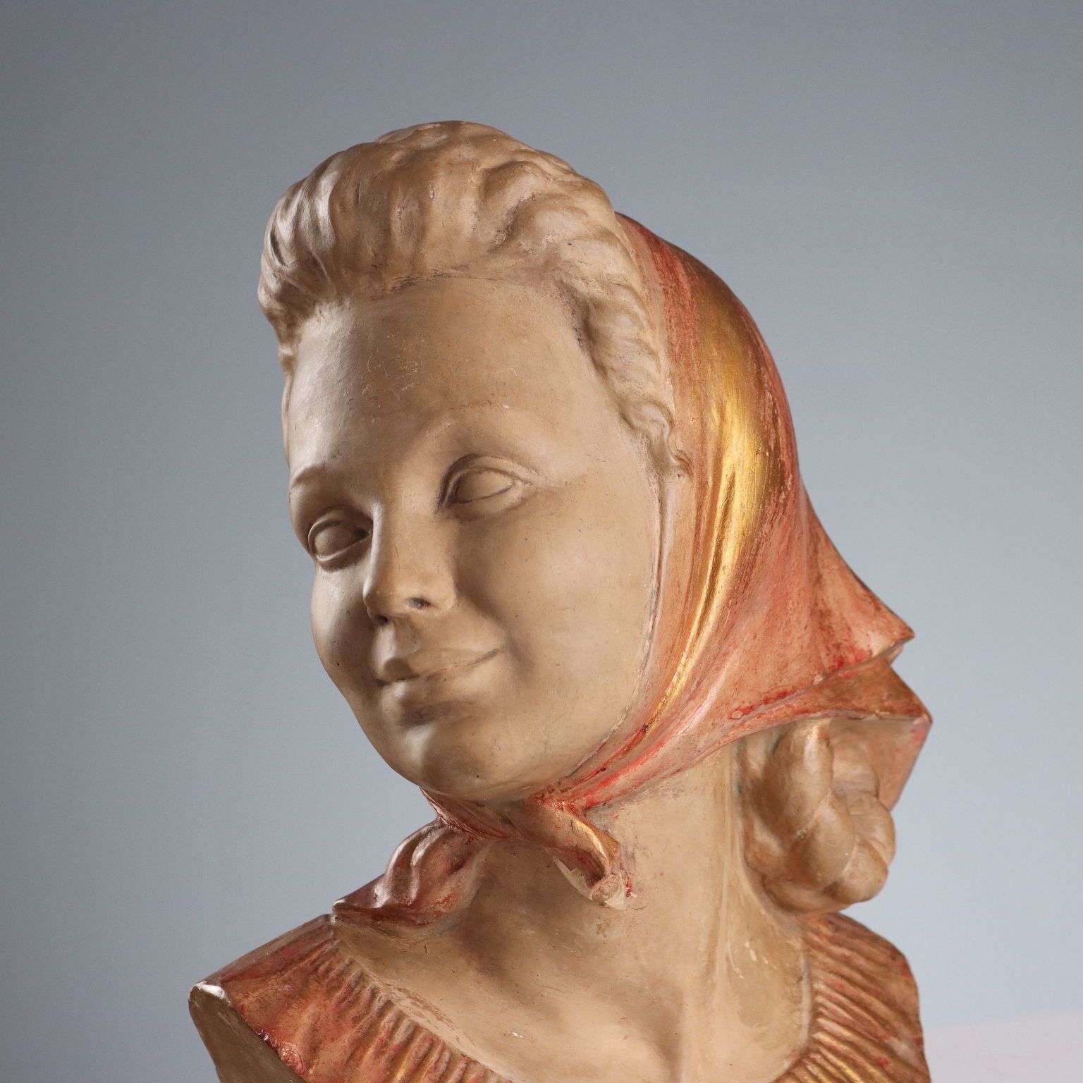 Antique Figurine Female Face Italy XIX XX Century photo for sale