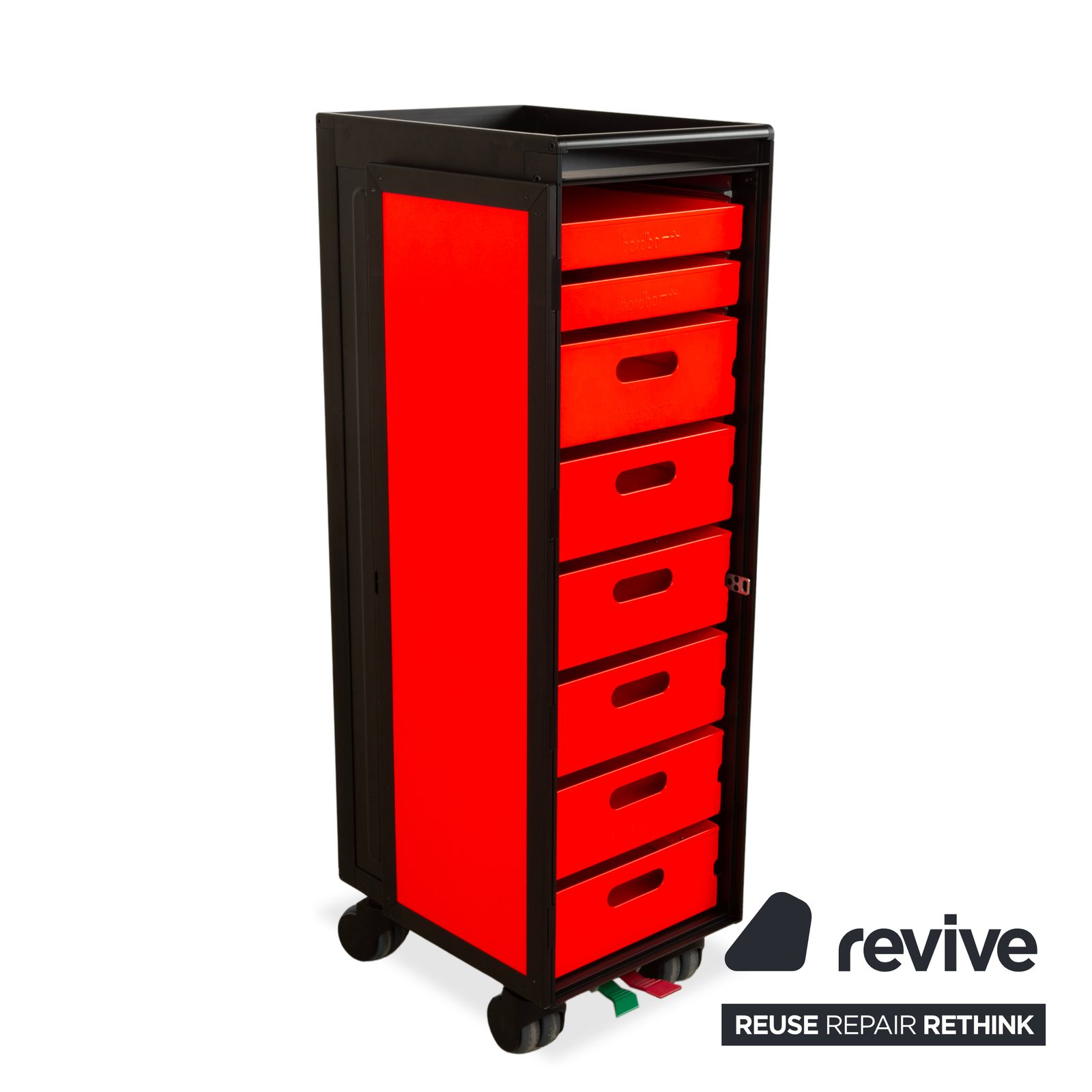 Bordbar Voyager Neonblack Aircraft Trolley Neon Equipment Red Black photo Meubels