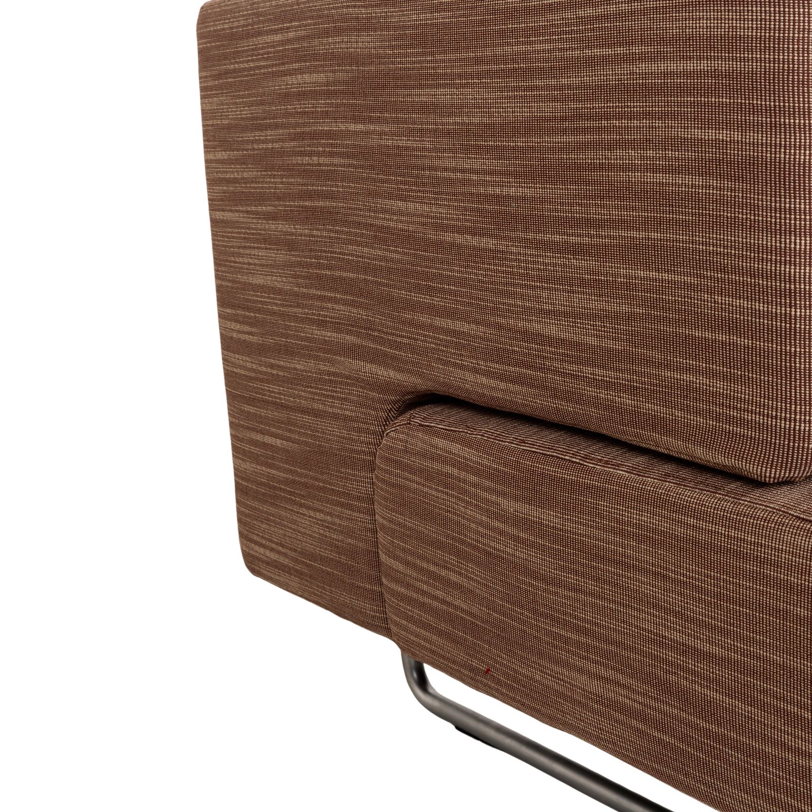 Canapé 3 places Walter Knoll Easy 480 en tissu brun, fonction manuelle photo vinterior