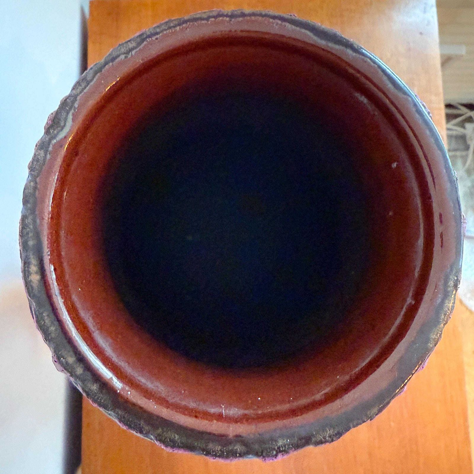 photo vinterior Vintage Scheurich West Germany Pagode Xxl Ceramic Vase   Model 267 48   Rare Purple Fat Lava Glaze   Mid Century   Pottery