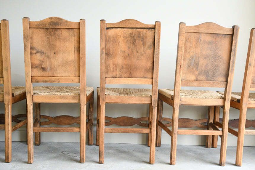 Set 6 French Dudouyt Style Dining Chairs photo for sale