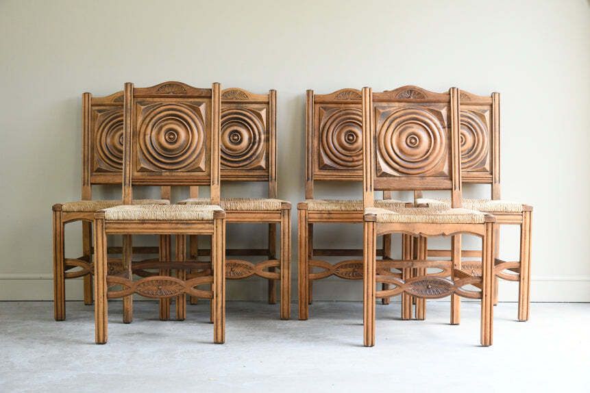 Set 6 French Dudouyt Style Dining Chairs photo vinterior