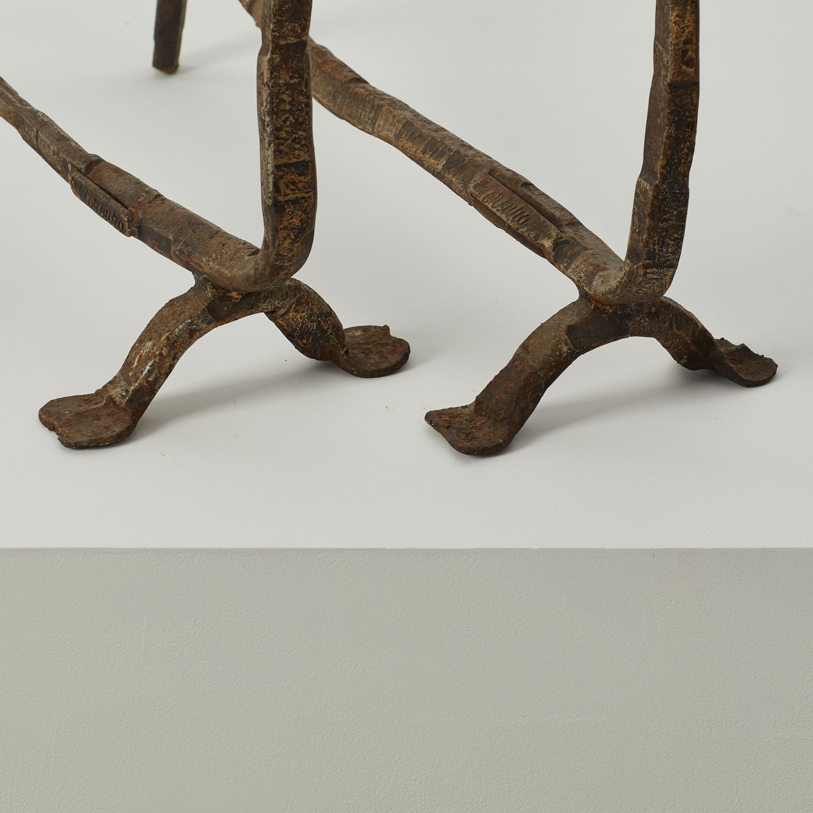 Salvino Marsura Alari Caminetto (Fire Andirons) Treviso, Italy, 1980s photo for sale