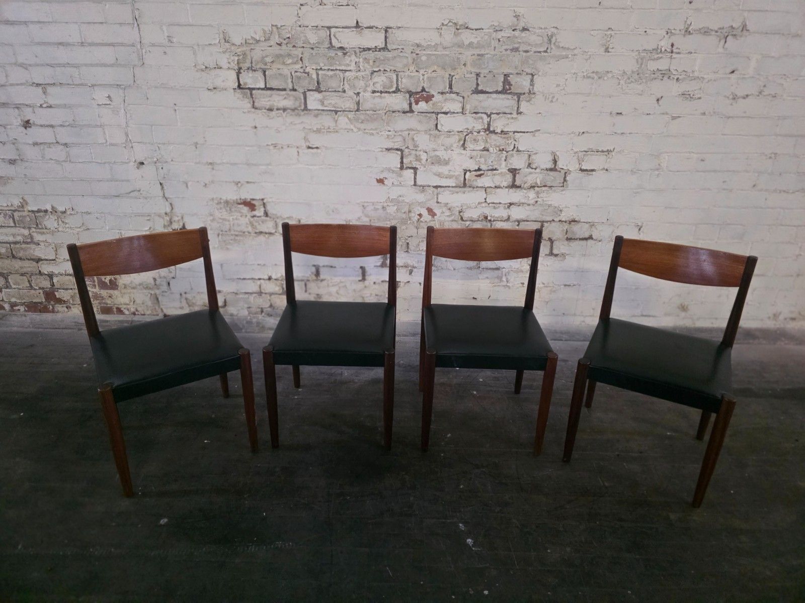Set Of 4 Teak Mid Century Dining Chairs Frem Rojle photo furniture