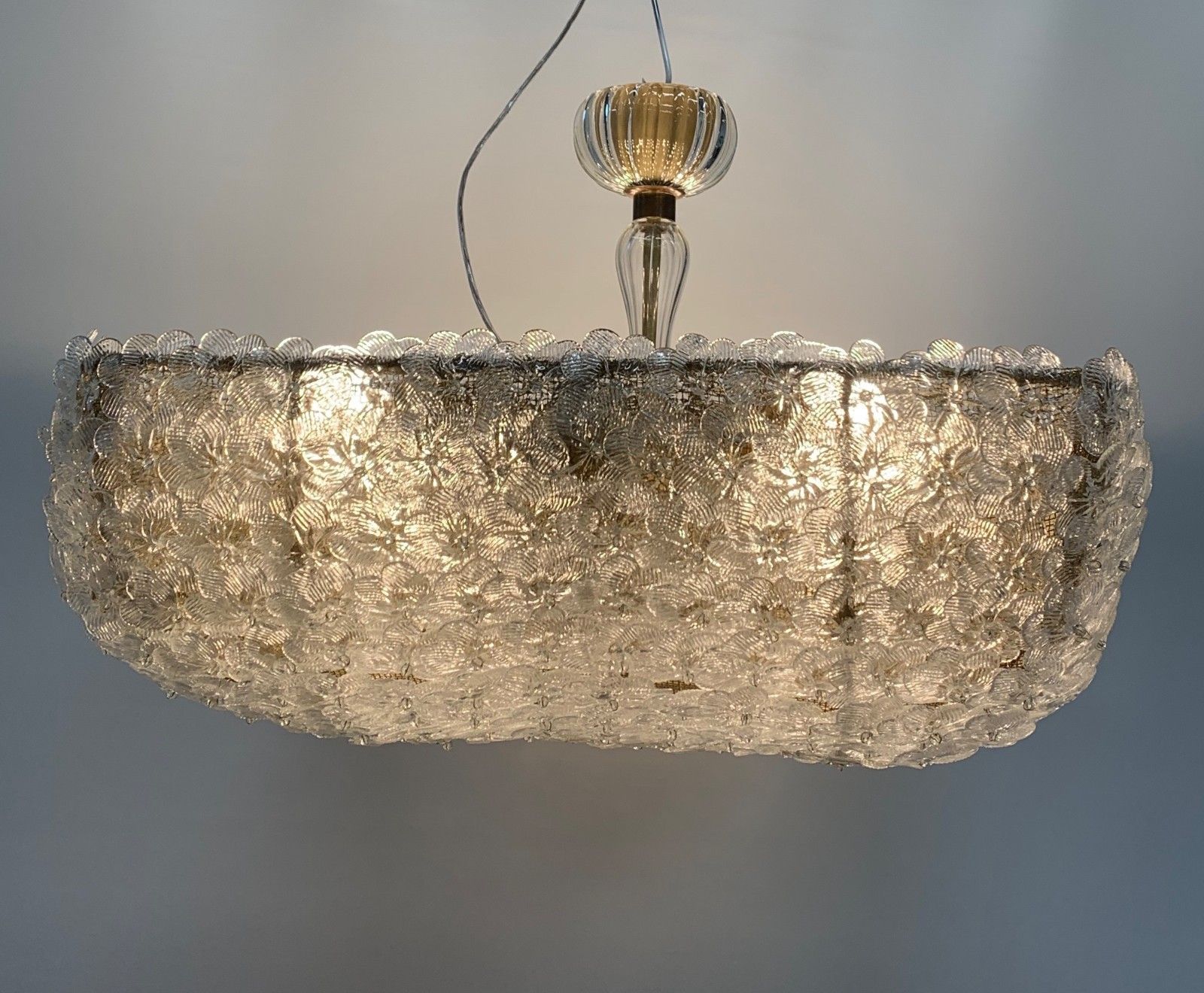 Chandelier Created By Enrico Neri&C.Snc With Murano Flowers Made In Italy photo Lighting