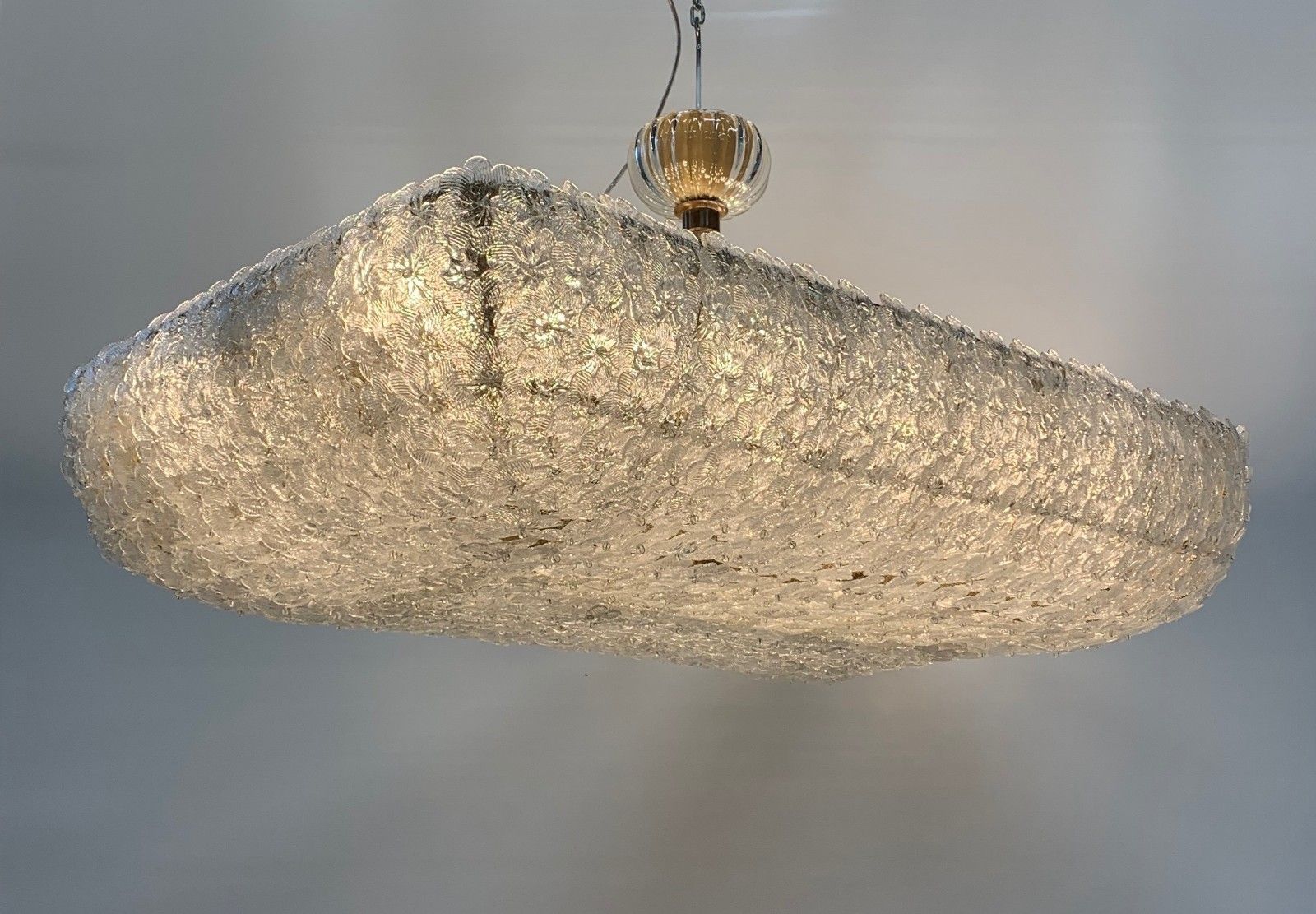 Chandelier Created By Enrico Neri&C.Snc With Murano Flowers Made In Italy photo vinterior