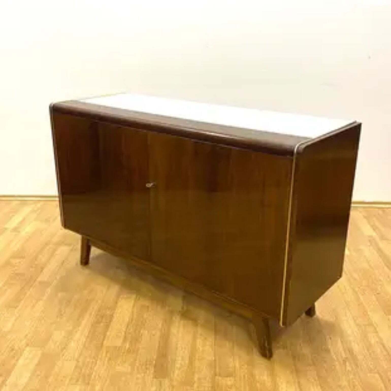 Retro Cabinet By Bohumil Landsman For Jitona, Brussels Style, 1960s photo Furniture