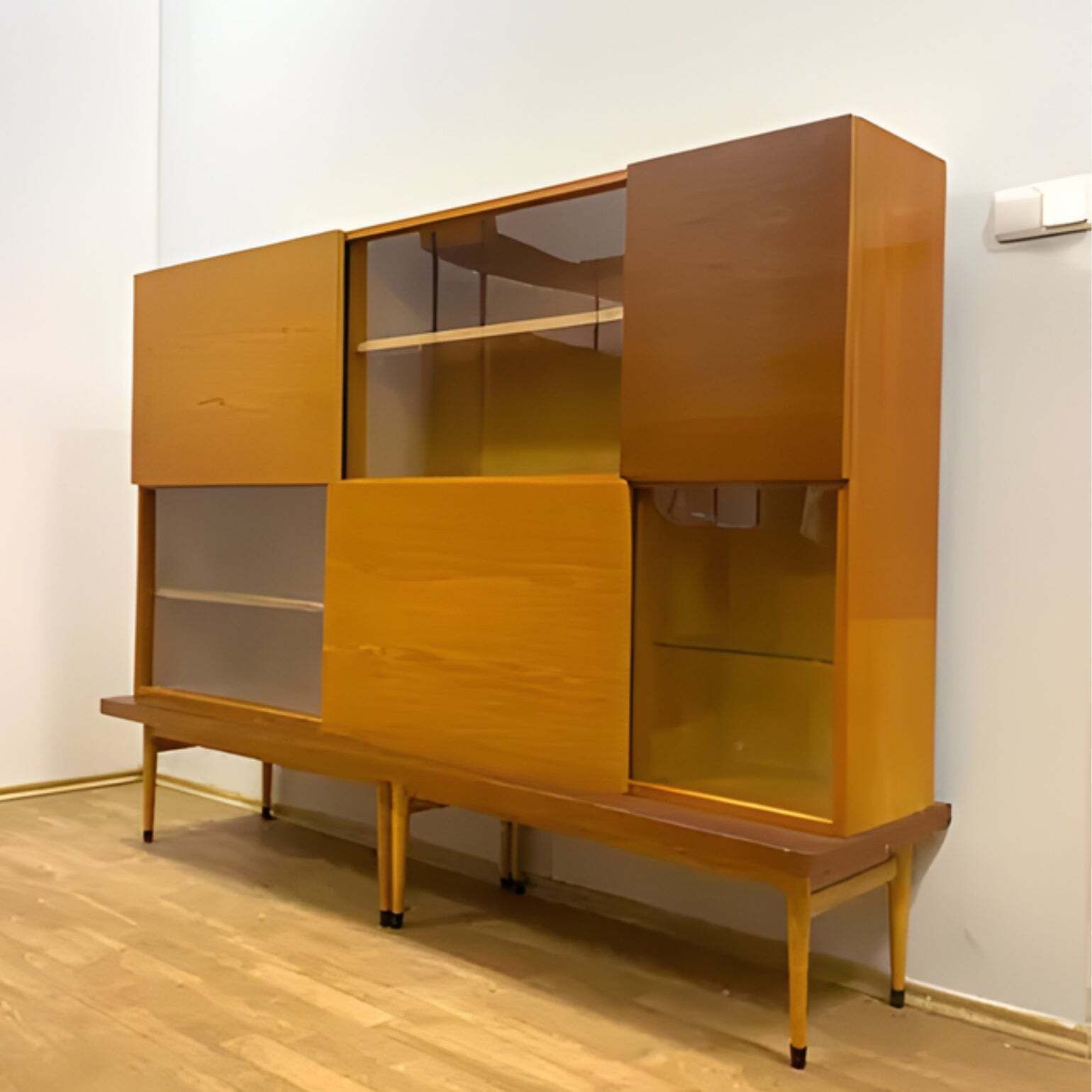 Retro Cabinet / Bookcase, Brussels Style, 1960s photo for sale