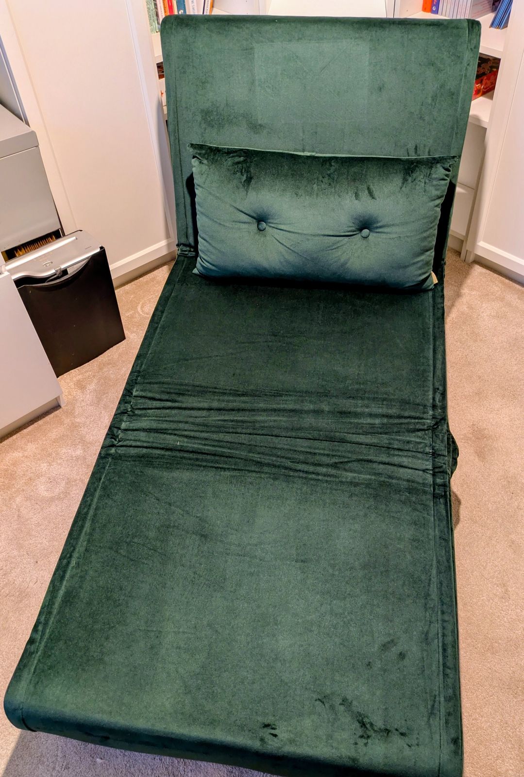 Laura James Una Single Occasional Bed   Green   Velvet photo 150.0