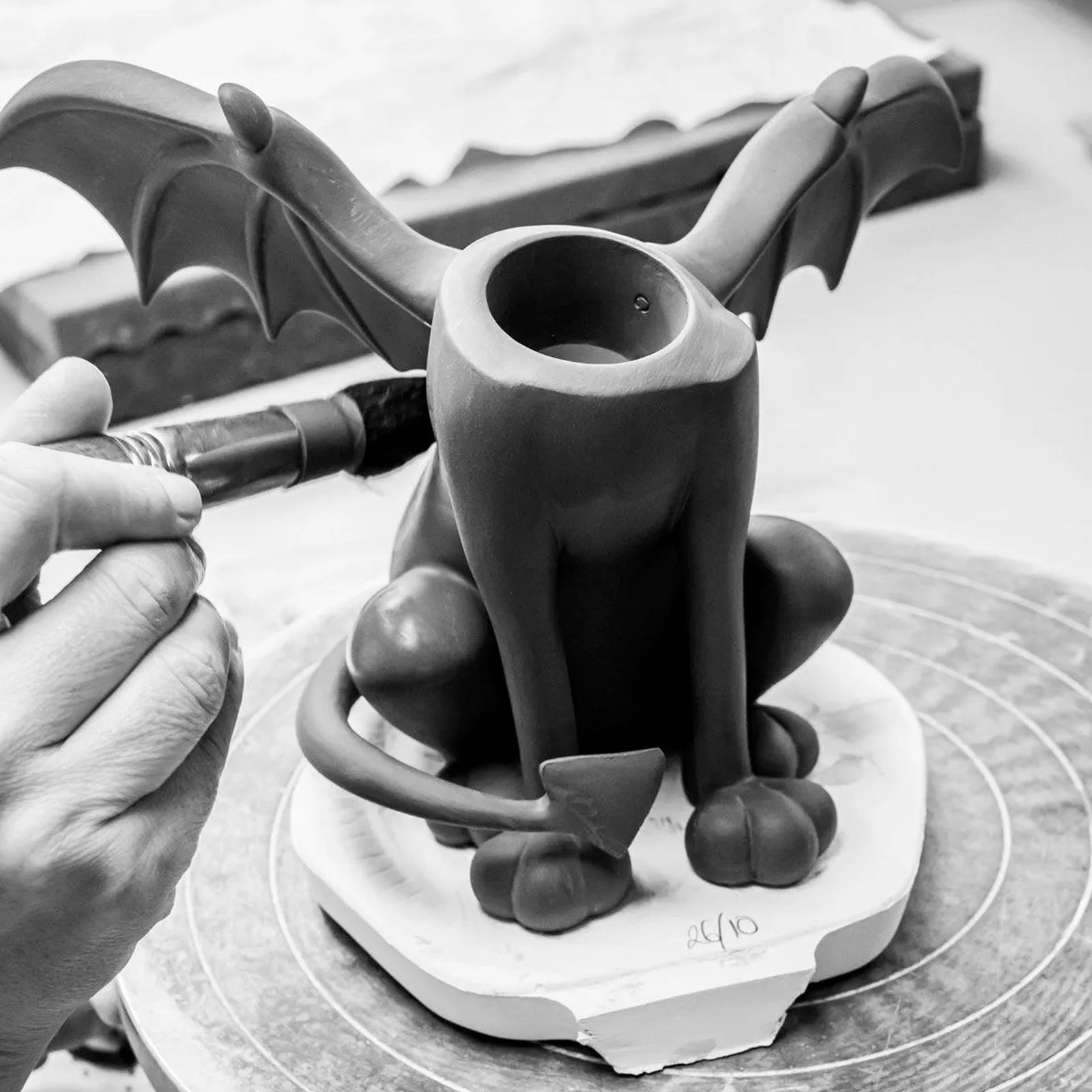 Javier Calleja Devil Cat Sculpture, Designed By Javier Calleja And Lladro. 21st Century photo vinterior