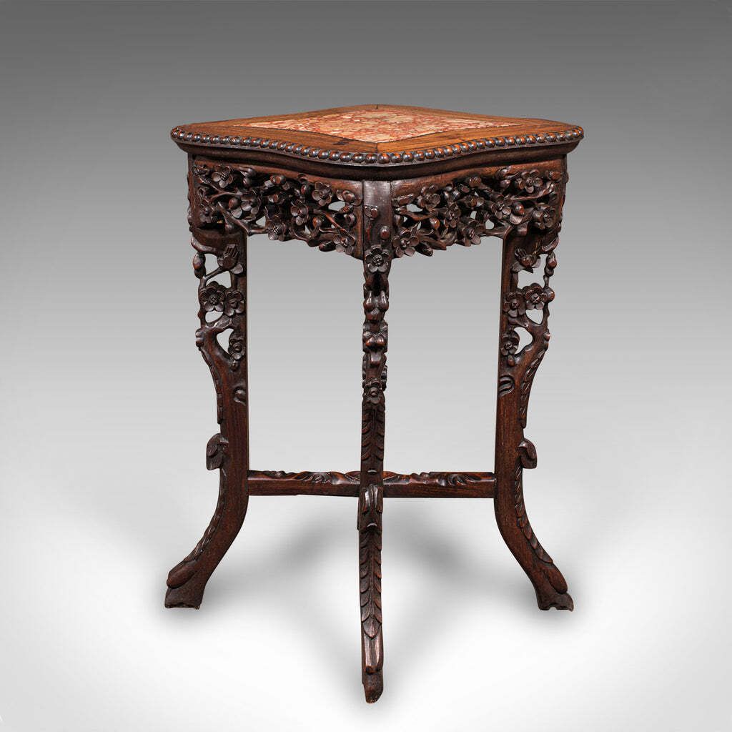 Small Antique Jardiniere Stand Oriental Marble Wine Lamp Table Victorian photo Furniture