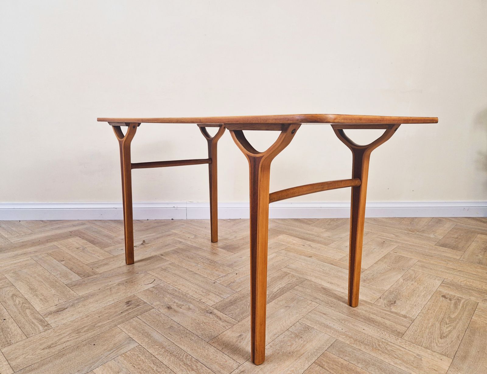 photo furniture Peter Hvidt & Orla Mølgaard Nielsen Danish 'Ax Series' Tigerwood Coffee Table