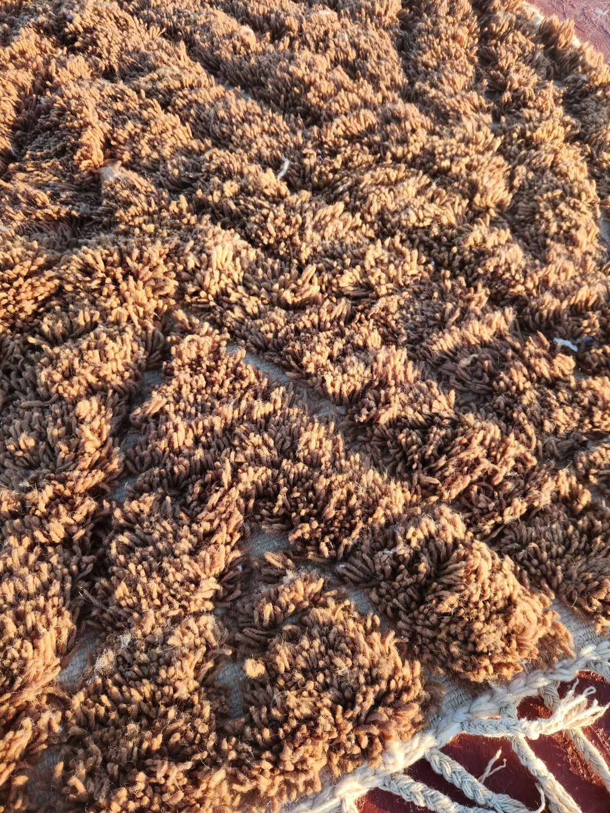 photo for sale Luxurious Statement: Extra Large Chocolate Brown Moroccan Shaggy Rug