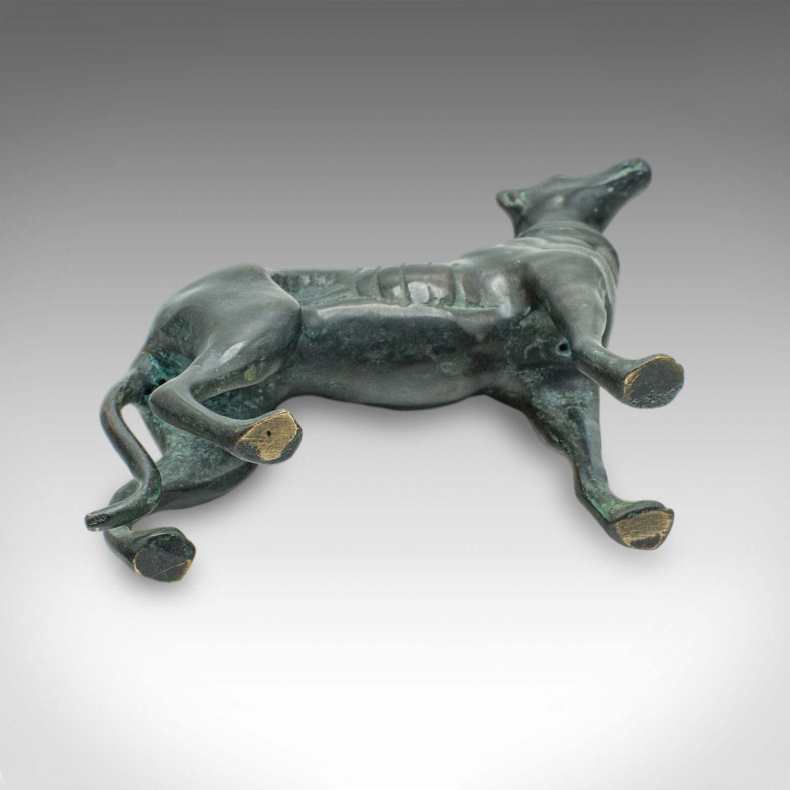 Home Decor Antique Greyhound Figure, French, Bronze, Dog Paperweight, Ornament, Victorian photo