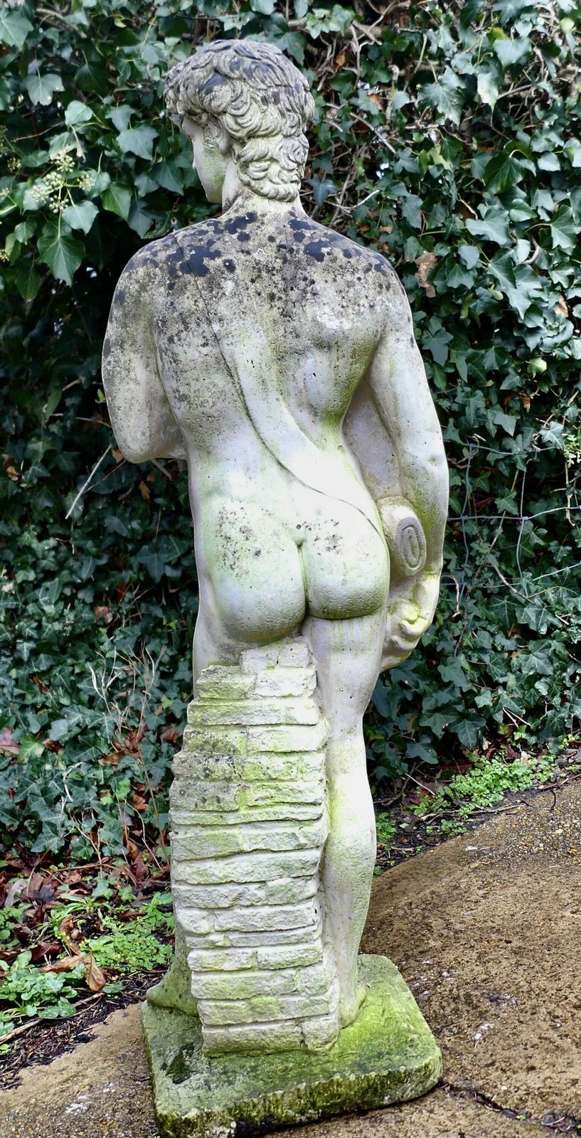 Weathered Cast Statue Of Michelangelo's David A Lovely Piece For The Garden photo vinterior