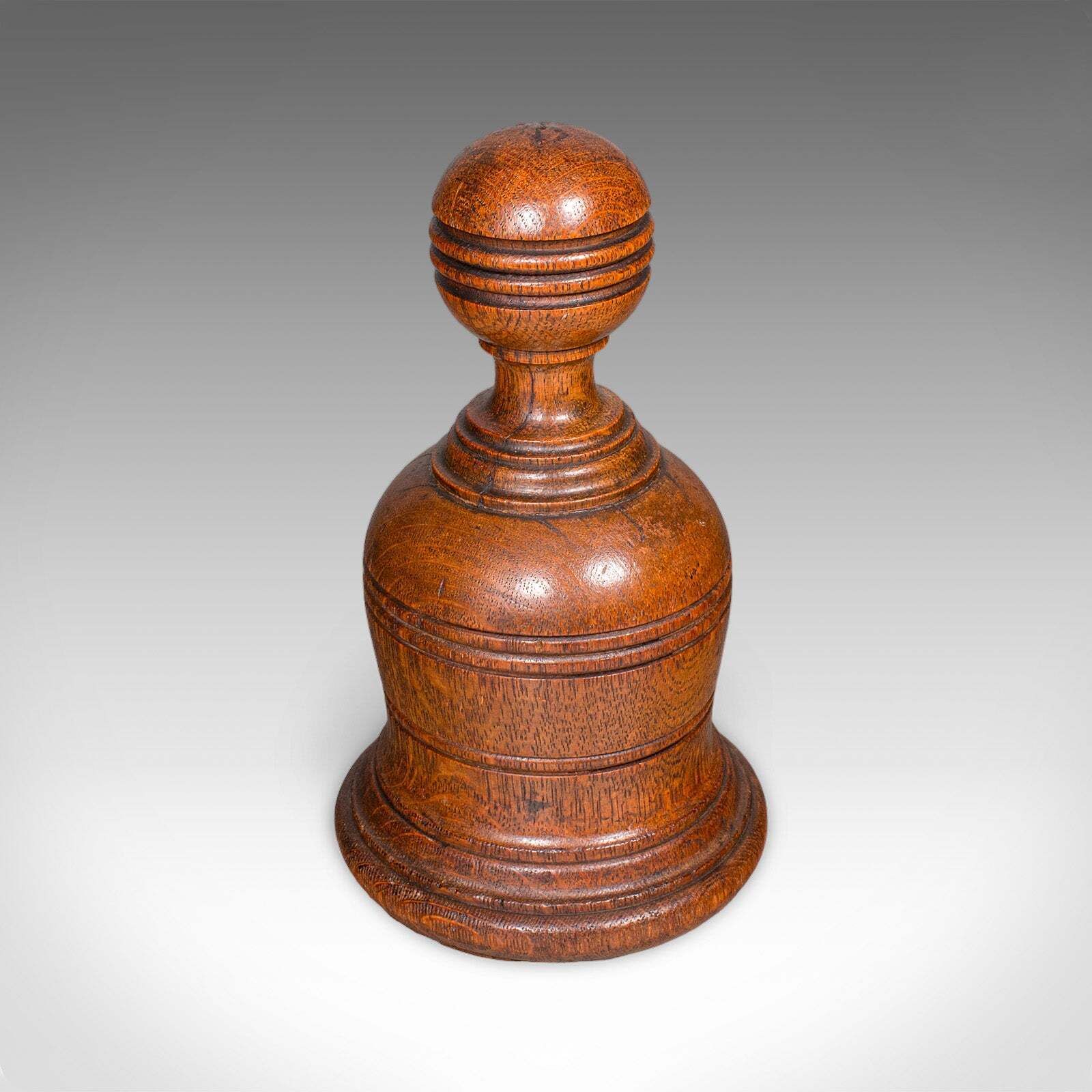 Antique Turned Doorstop, Scottish, Oak, Country House, Door Keeper, Victorian