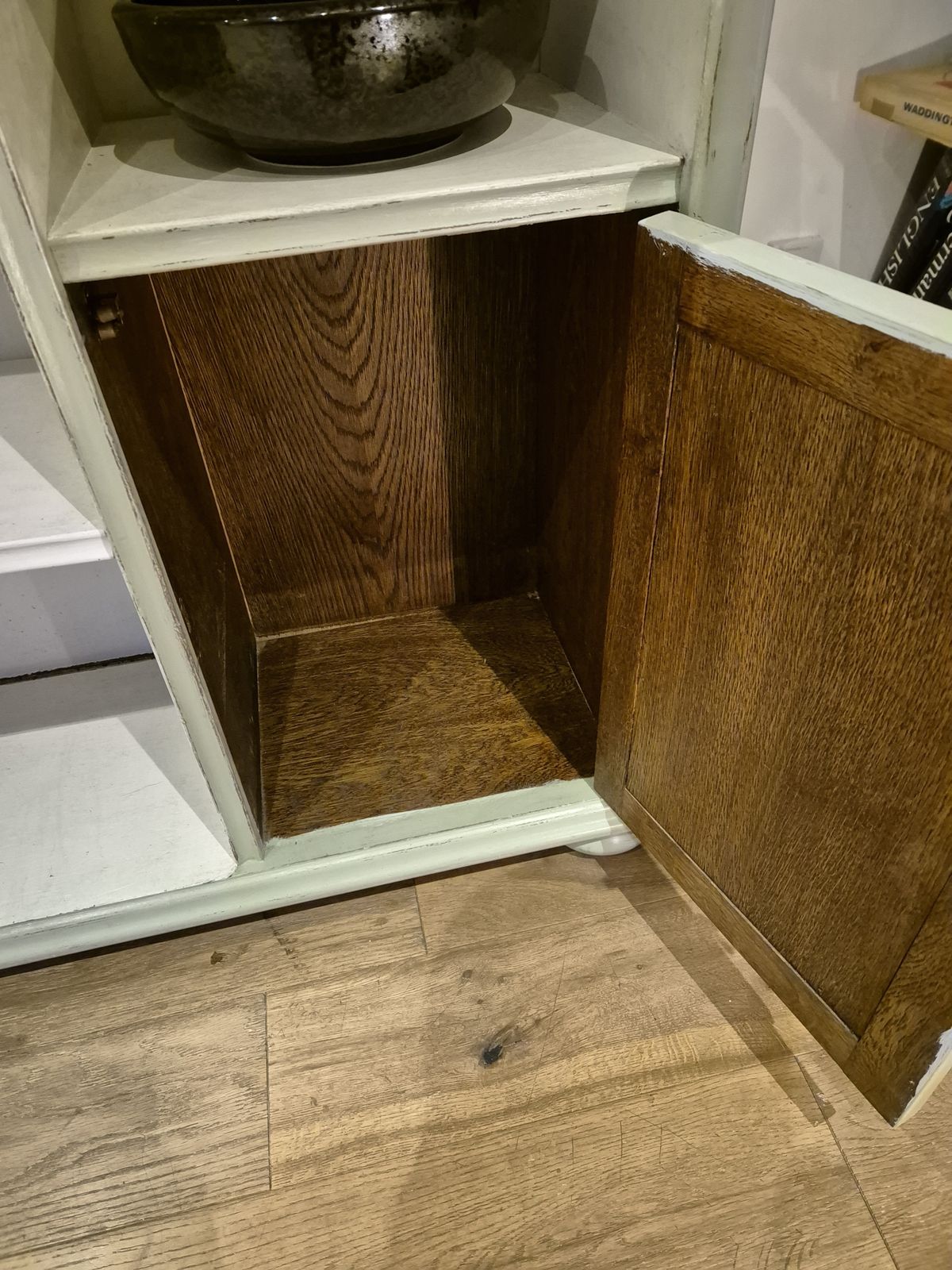 Vintage Solid Wood (Oak) Painted Shelving Unit photo 150.0