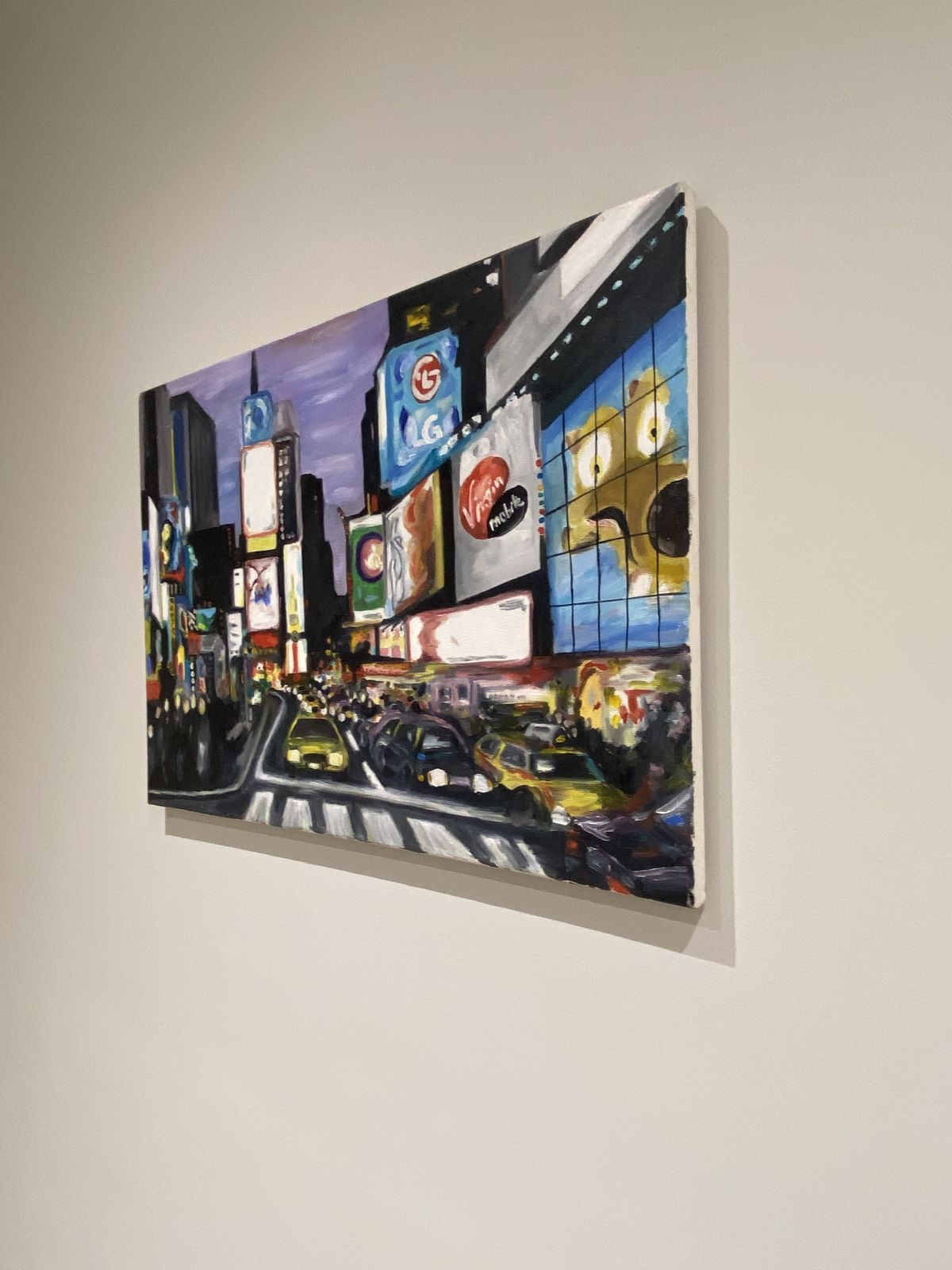 photo for sale Original New York City Painting | Hand Painted Urban Street Scene Acrylic On Canvas
