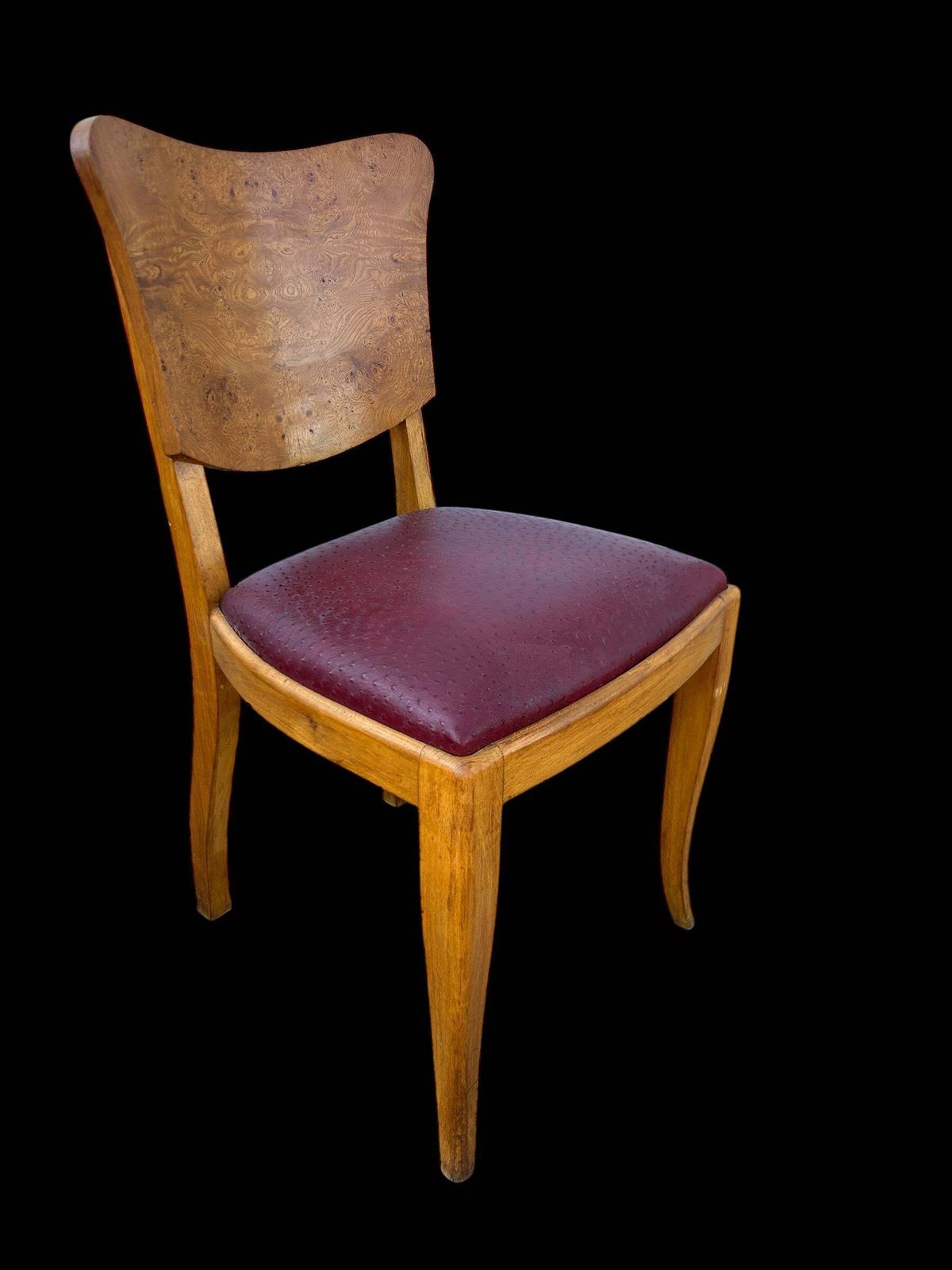 Set Of 6 French Art Deco Chairs In Burl photo 4207.0