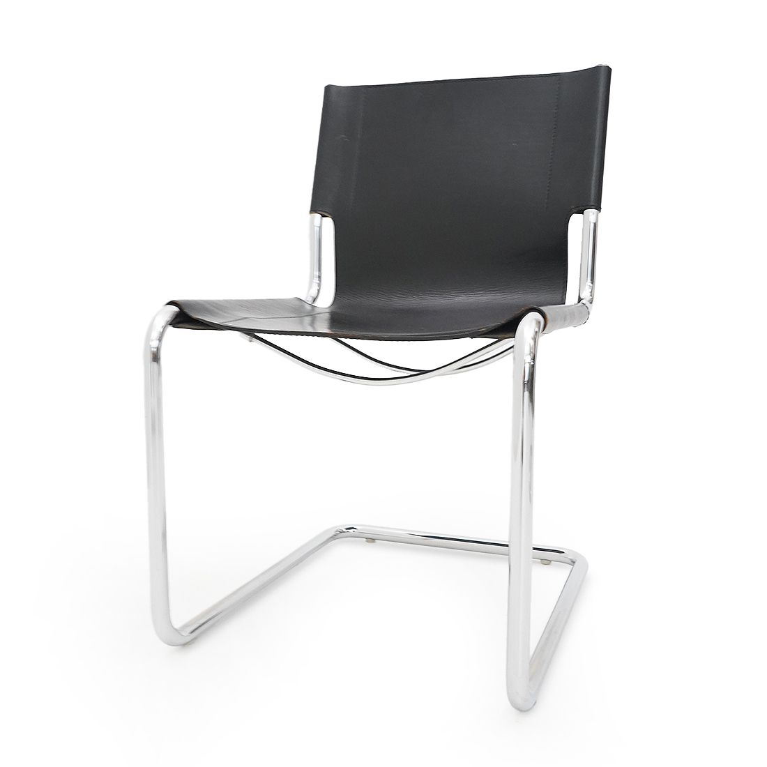 Furniture Pair Of Metal And Leather Chairs By Carlo Bartoli For T70, 1970s photo